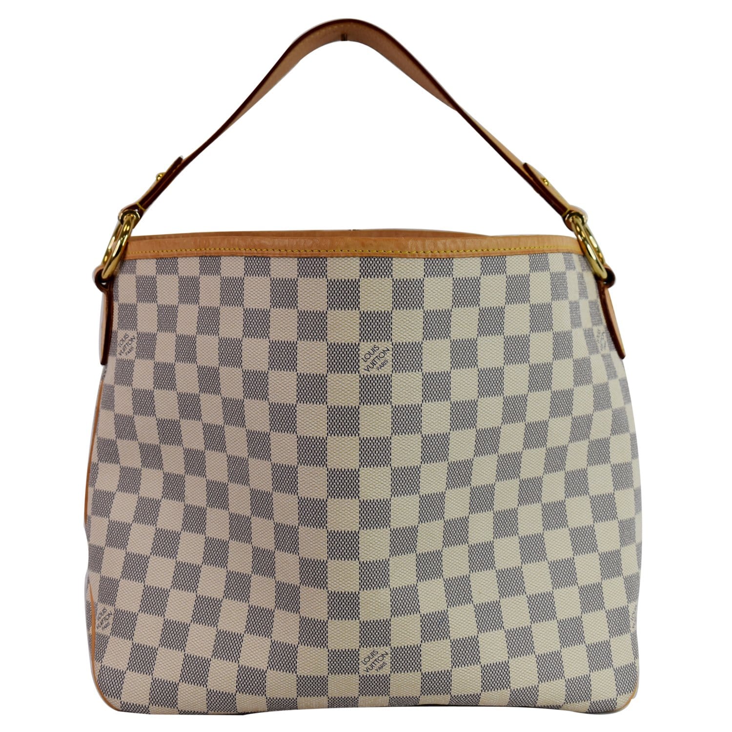 Louis Delightful Pm Damier Azur Shoulder Hobo White Shoulder Bag