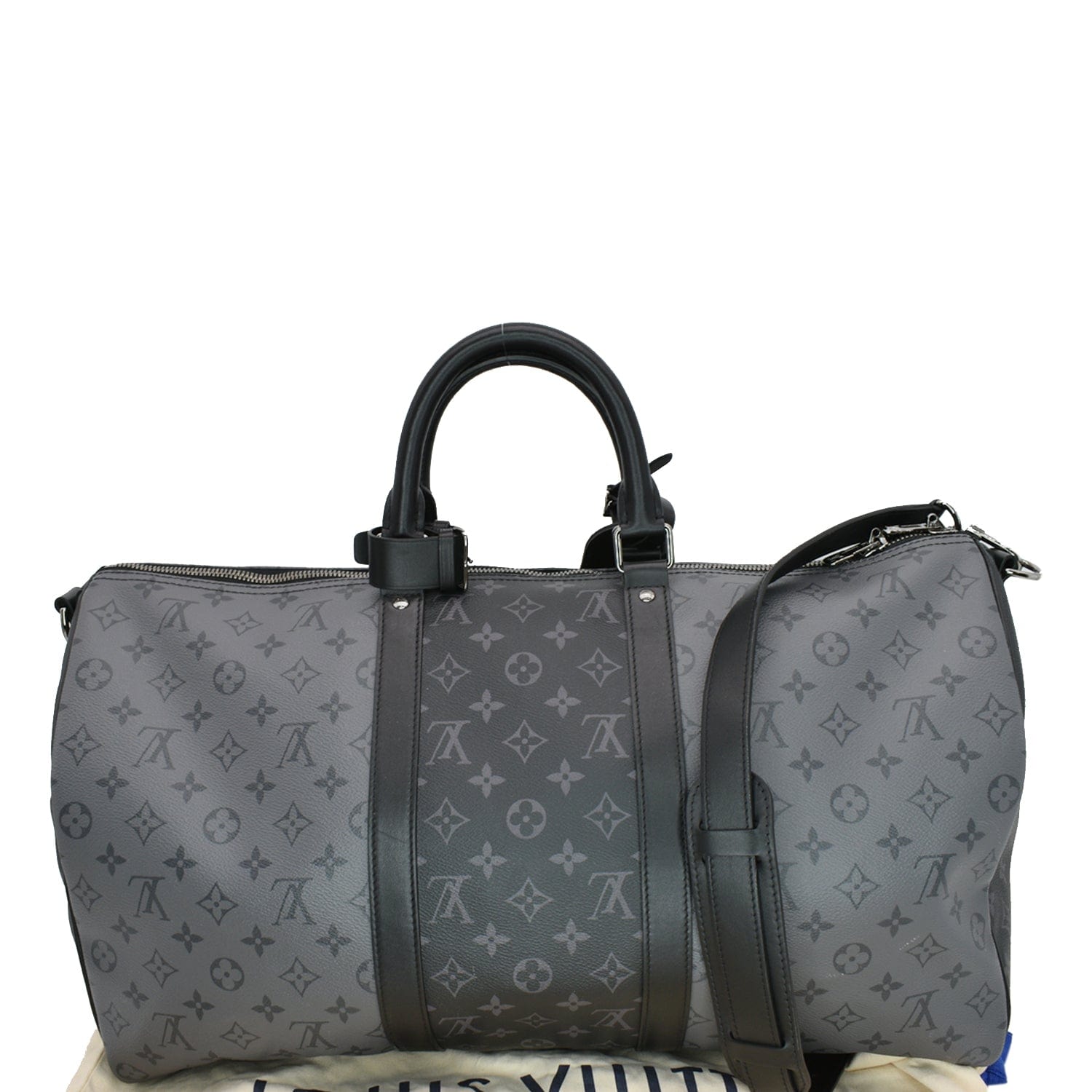 Louis Keepall Bandouliere Eclipse Travel Bag New Monogram Black