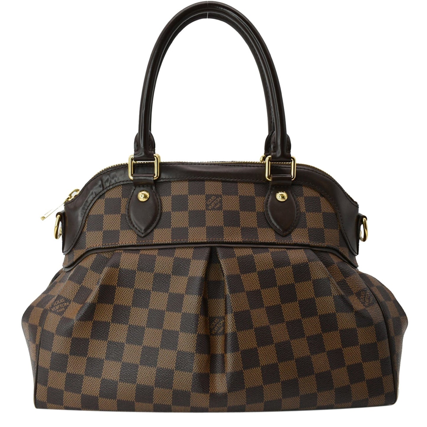 Louis Trevi Pm Damier Ebene Satchel Bag Brown Travel Bag