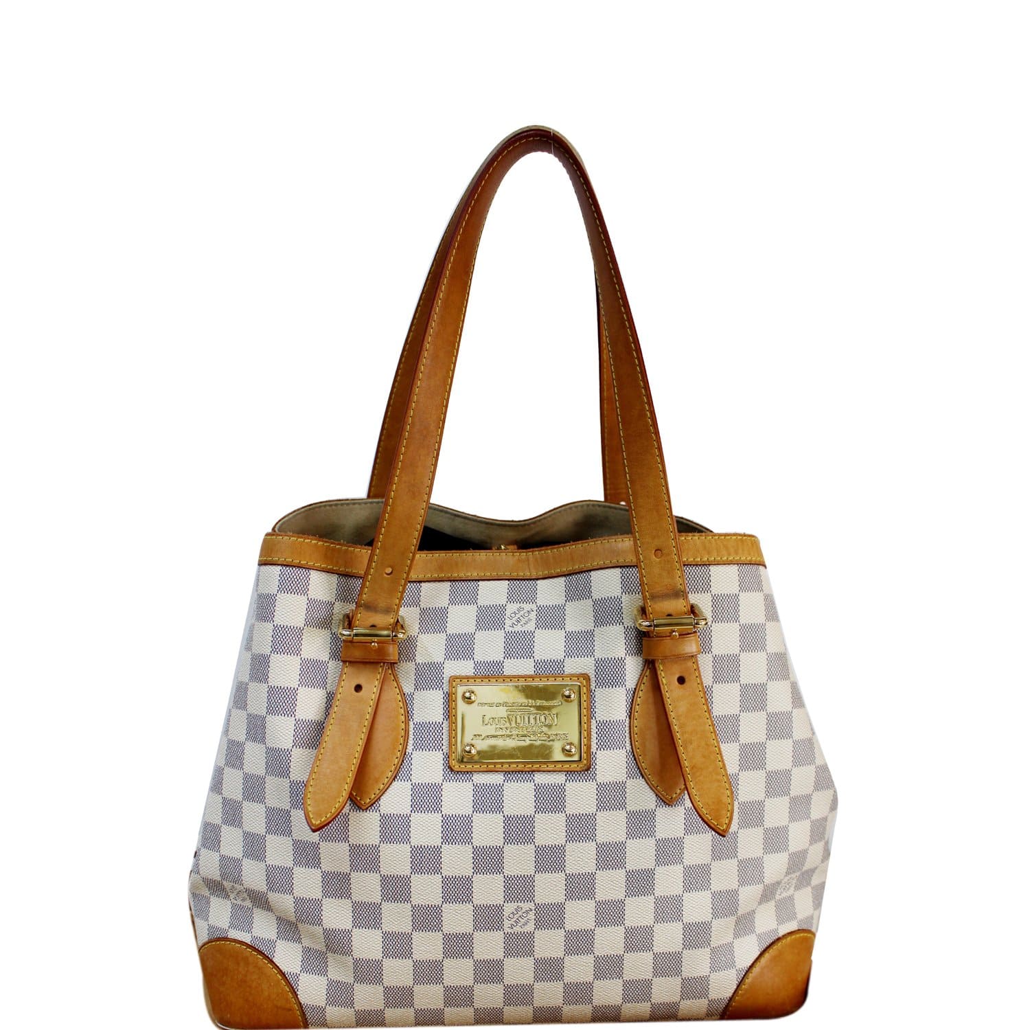 Louis Hampstead Pm Damier Azur Shoulder Bag White