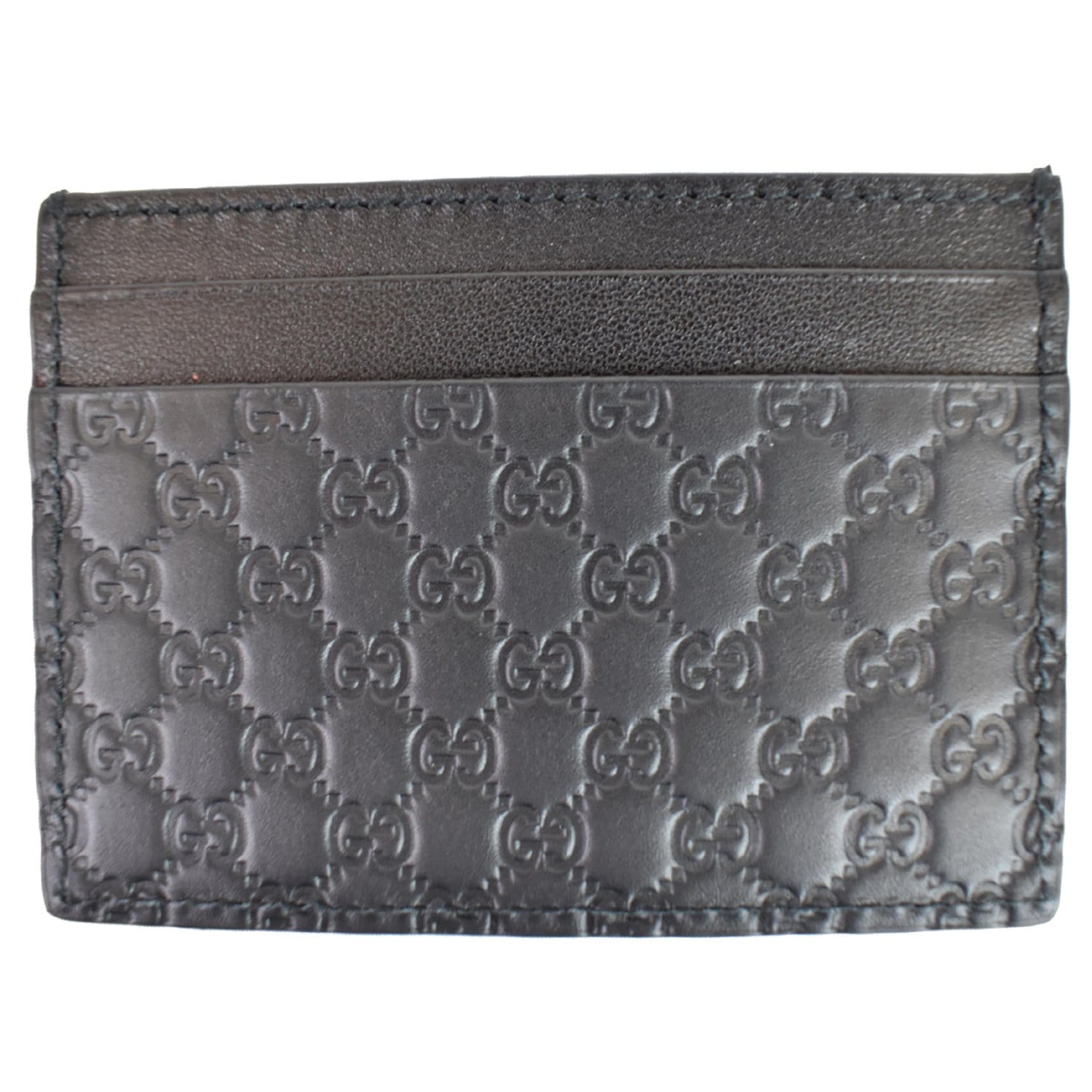 Gucci Microssima Card Case Clutch Bag Black