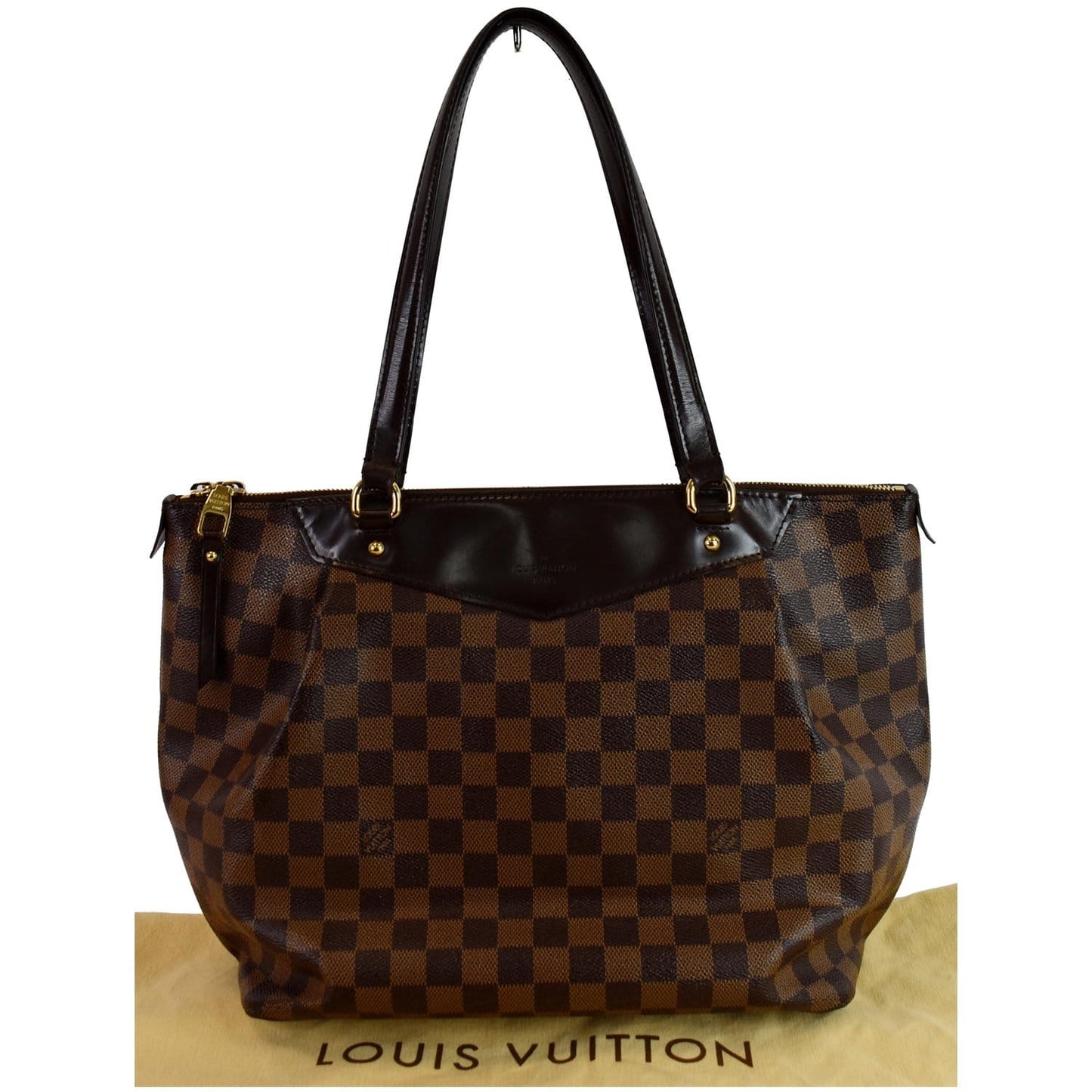 Louis Westminster Gm Damier Ebene Tote Shoulder Brown Shoulder Bag Brown 2