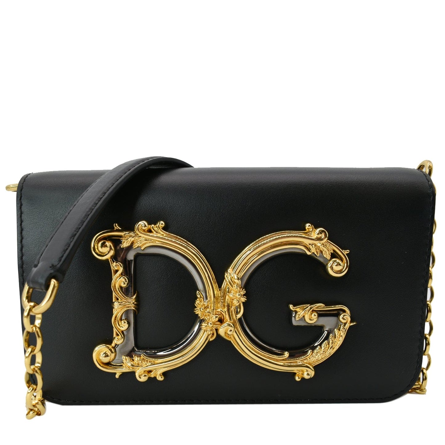 Dolce & Dg Girl Crossbody Bag Leather Black