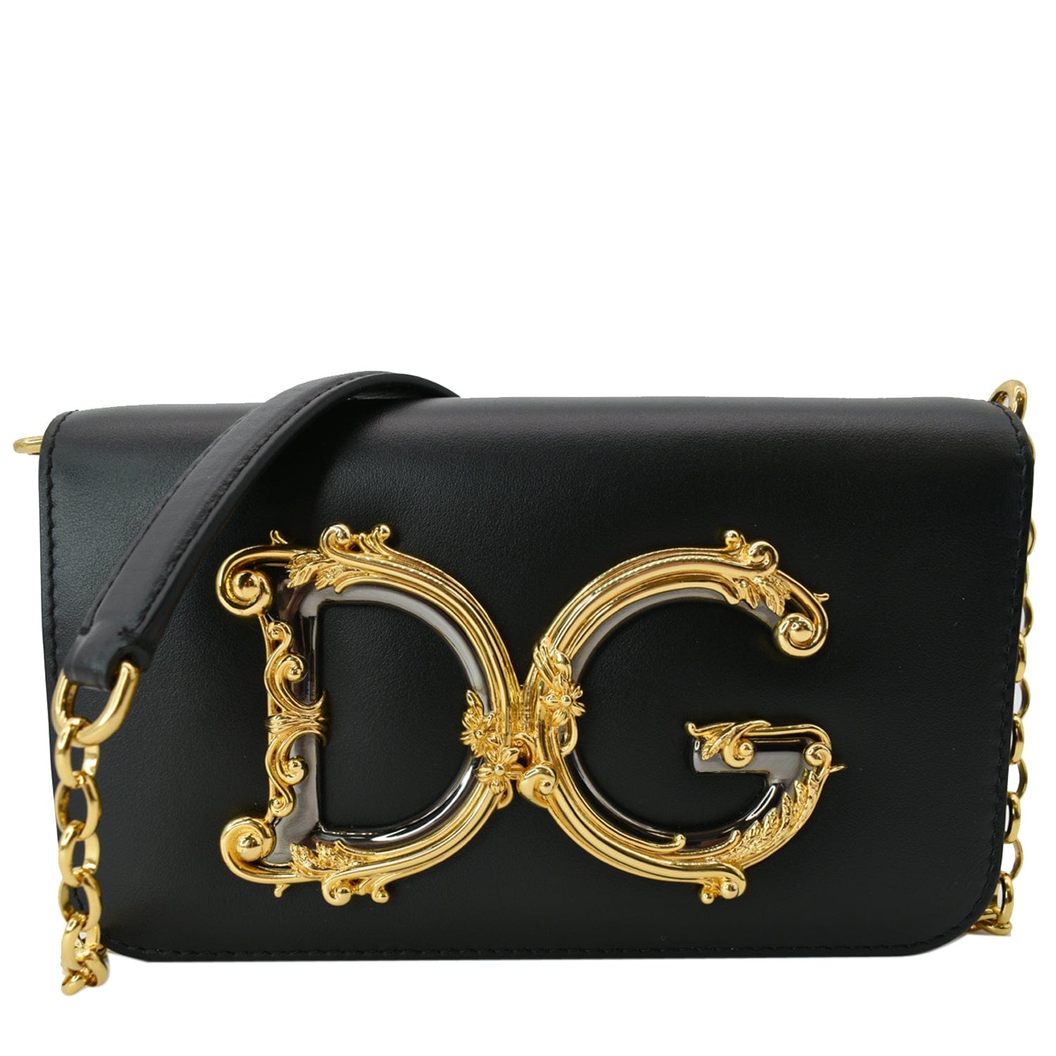 Dolce & Dg Girl Crossbody Bag Leather Black