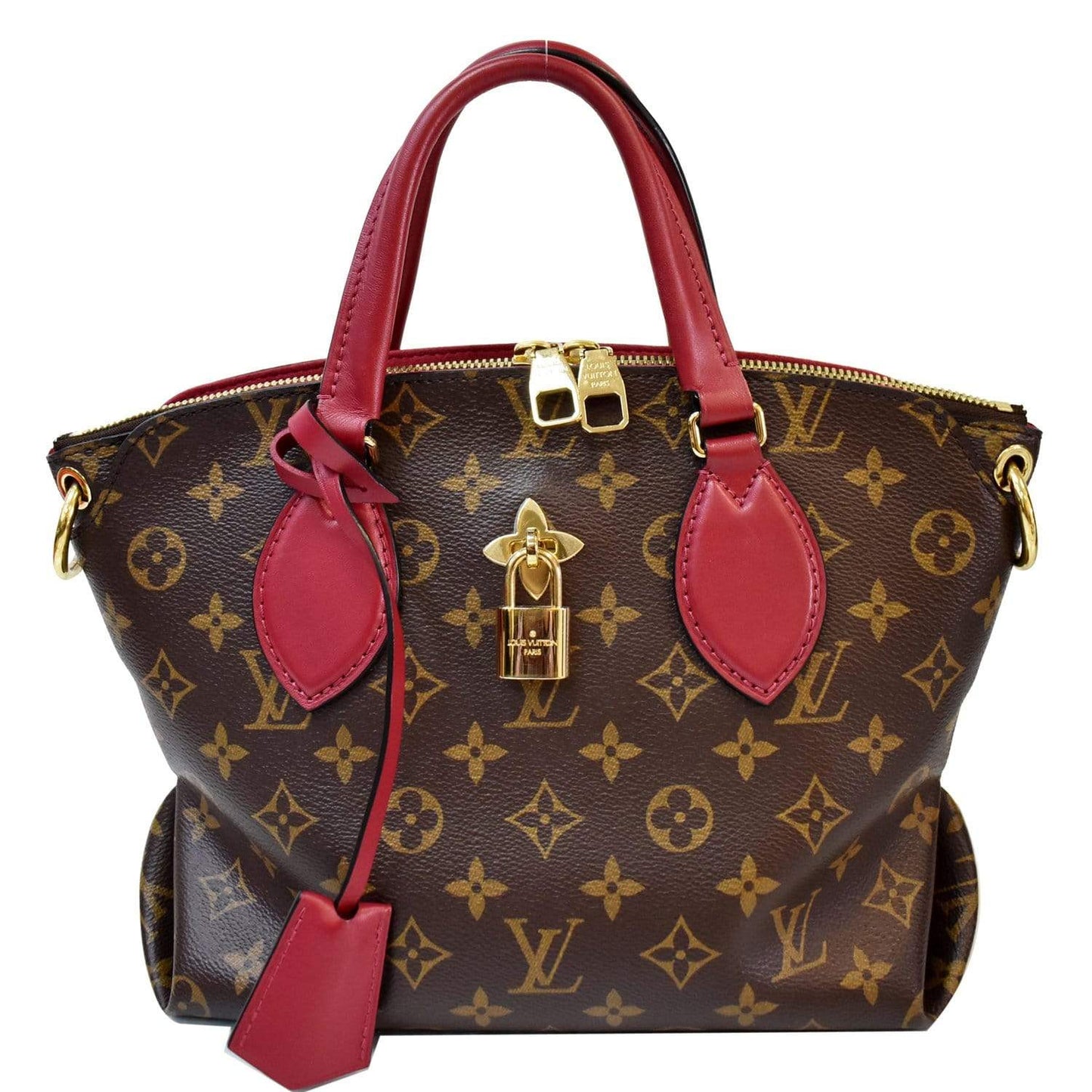 Louis Flower Zipped Pm Tote Bag Lie Canvas Monogram