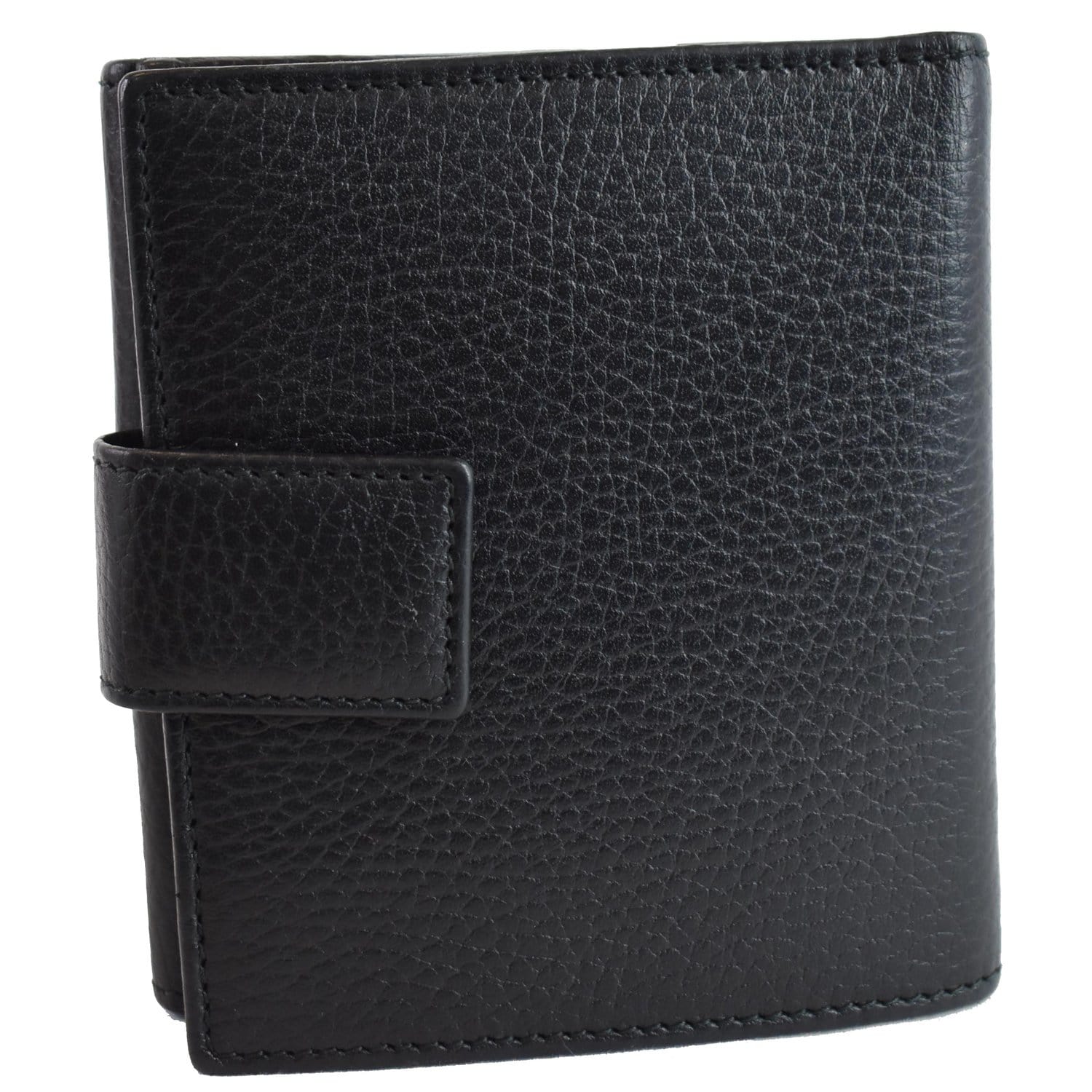 Gucci French Wallet Clutch Bag Leather Black