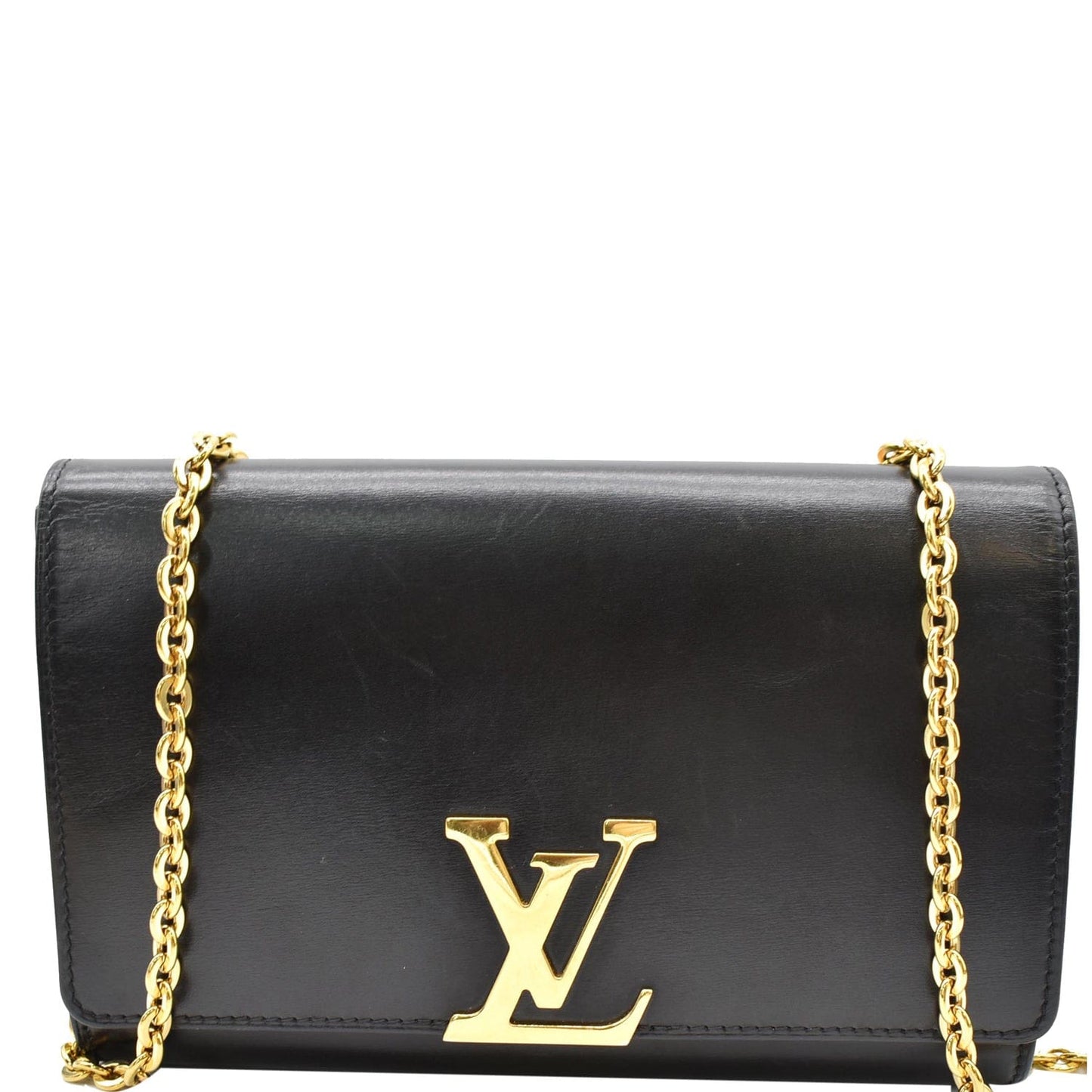 Louis Louise Gm Shoulder Bag Leather Black