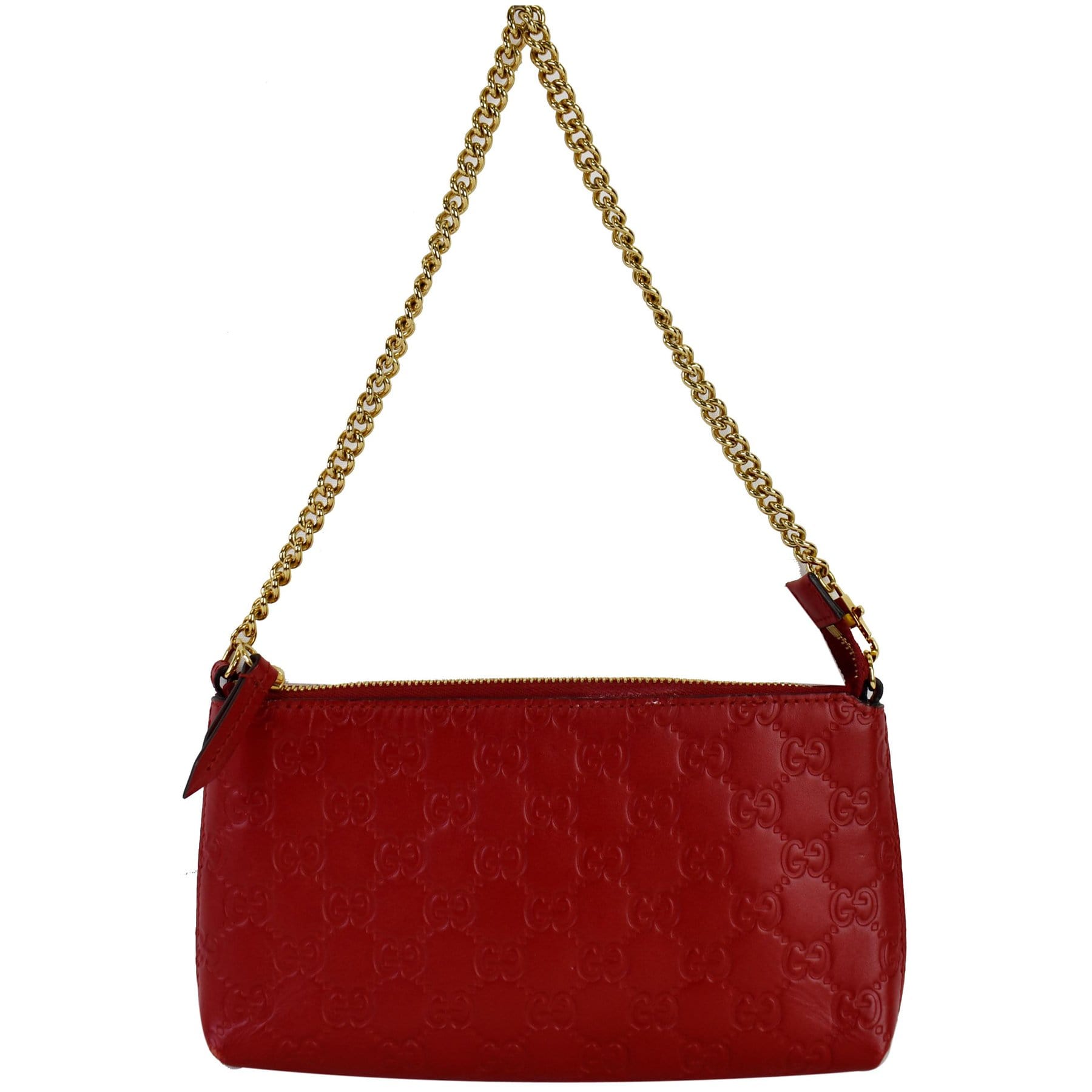 Gucci ssima Wallet Clutch Bag Leather Red