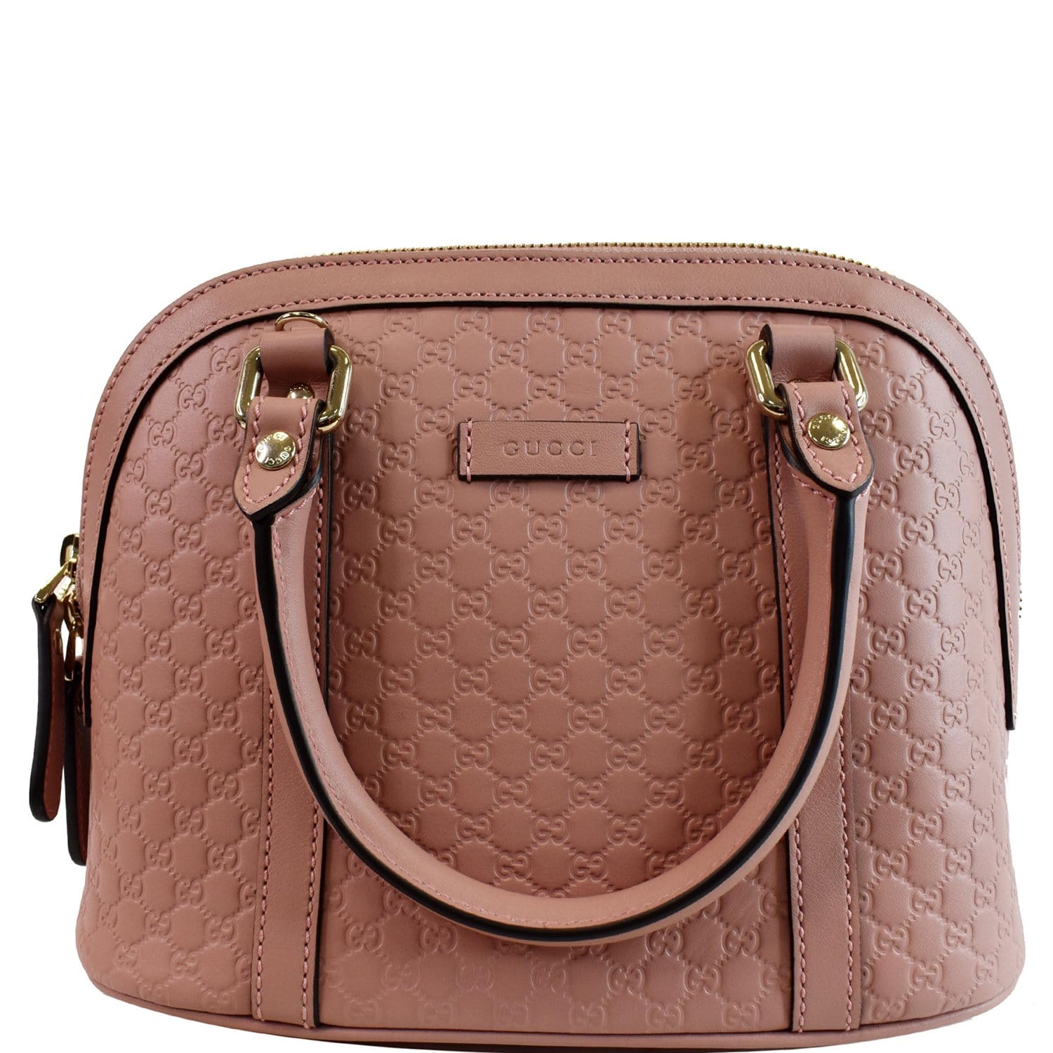 Gucci Dome Micro ssima Shoulder Bag Leather Pink