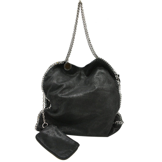 Falabella Faux Chain Shoulder Bag Leather Black