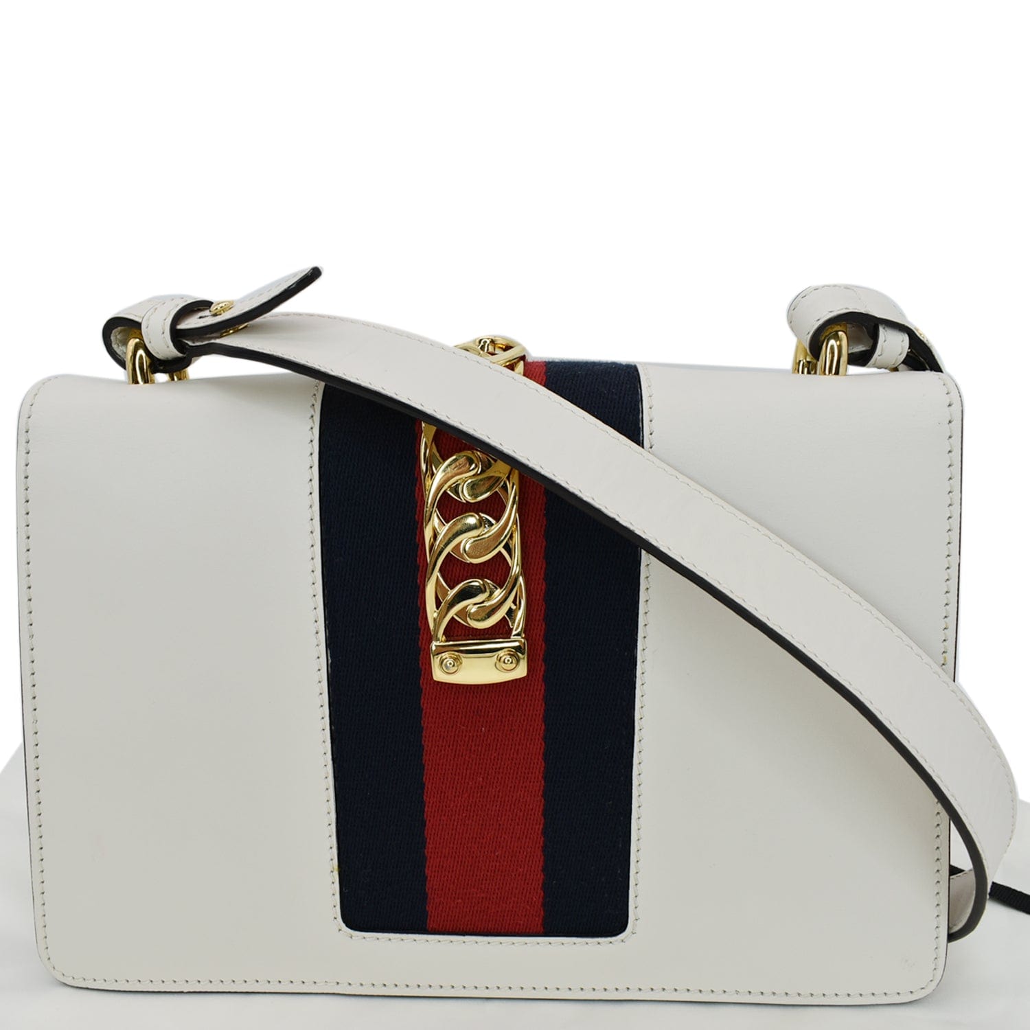 Gucci Sylvie Shoulder Bag Leather White
