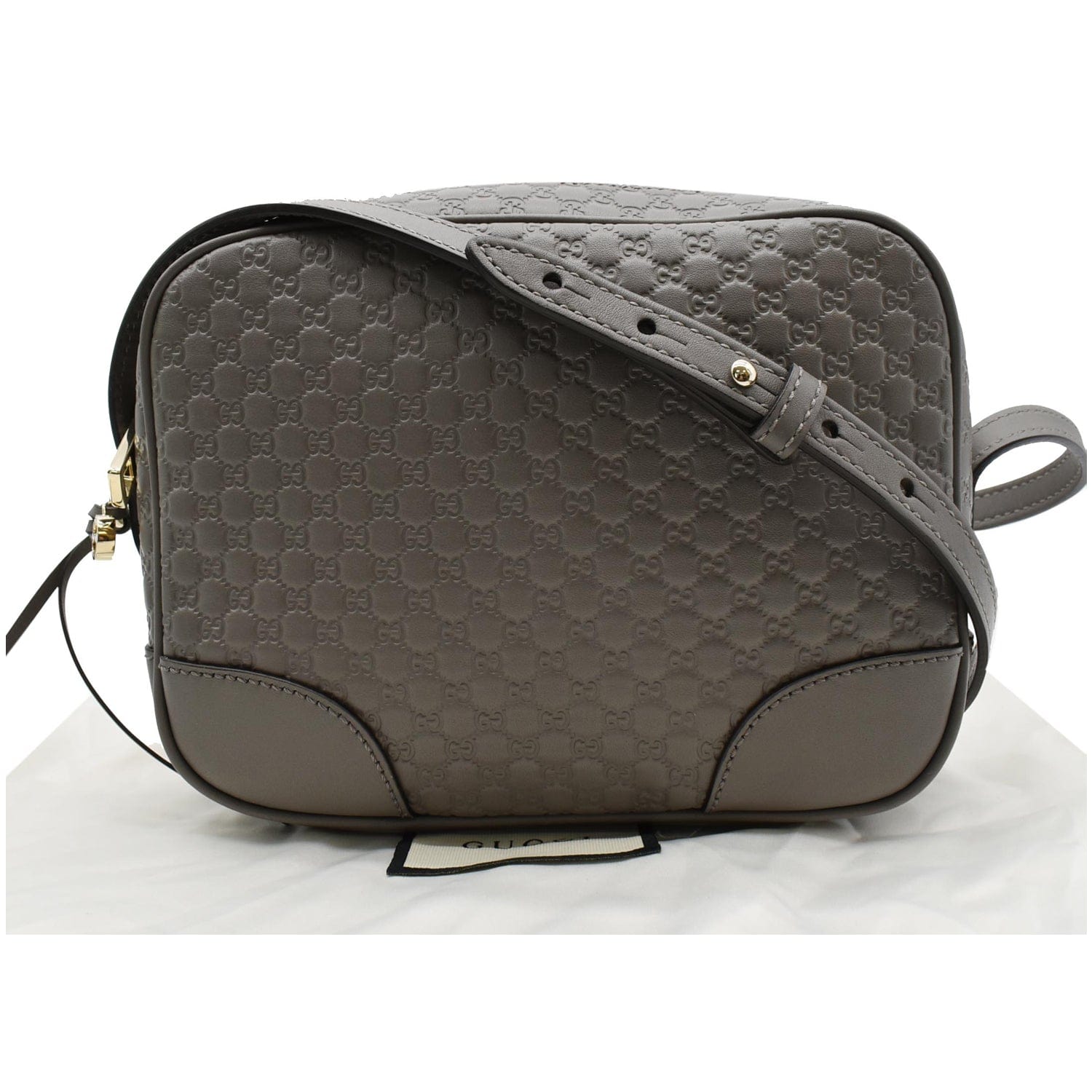 Gucci Bree ssima Crossbody Bag Grey Leather Mini