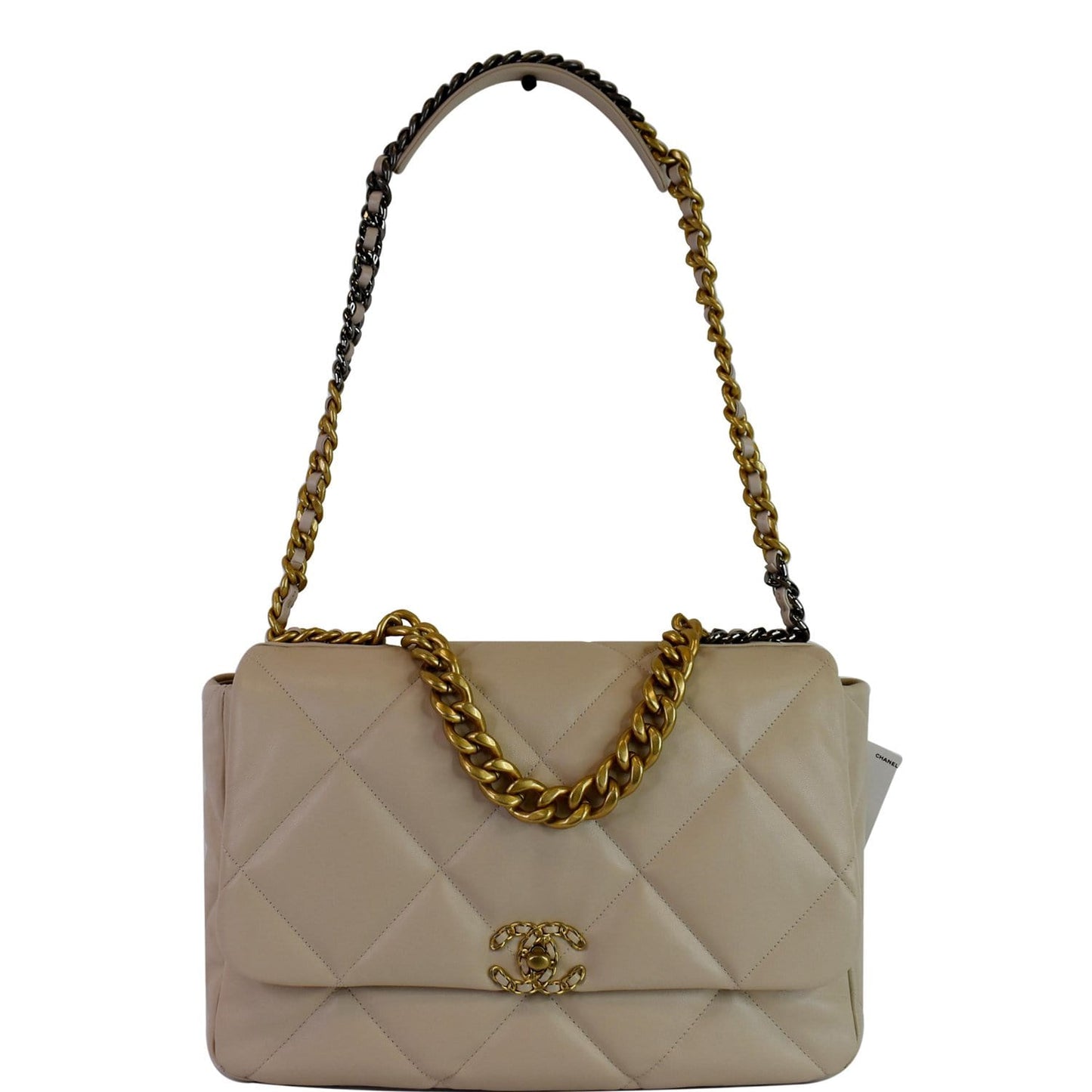 Chanel Maxi Goatskin Shoulder Bag Leather Quilted