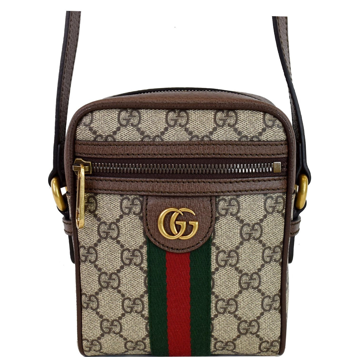 Gucci Ophidia Supreme Shoulder Bag Canvas Beige Beige 598127