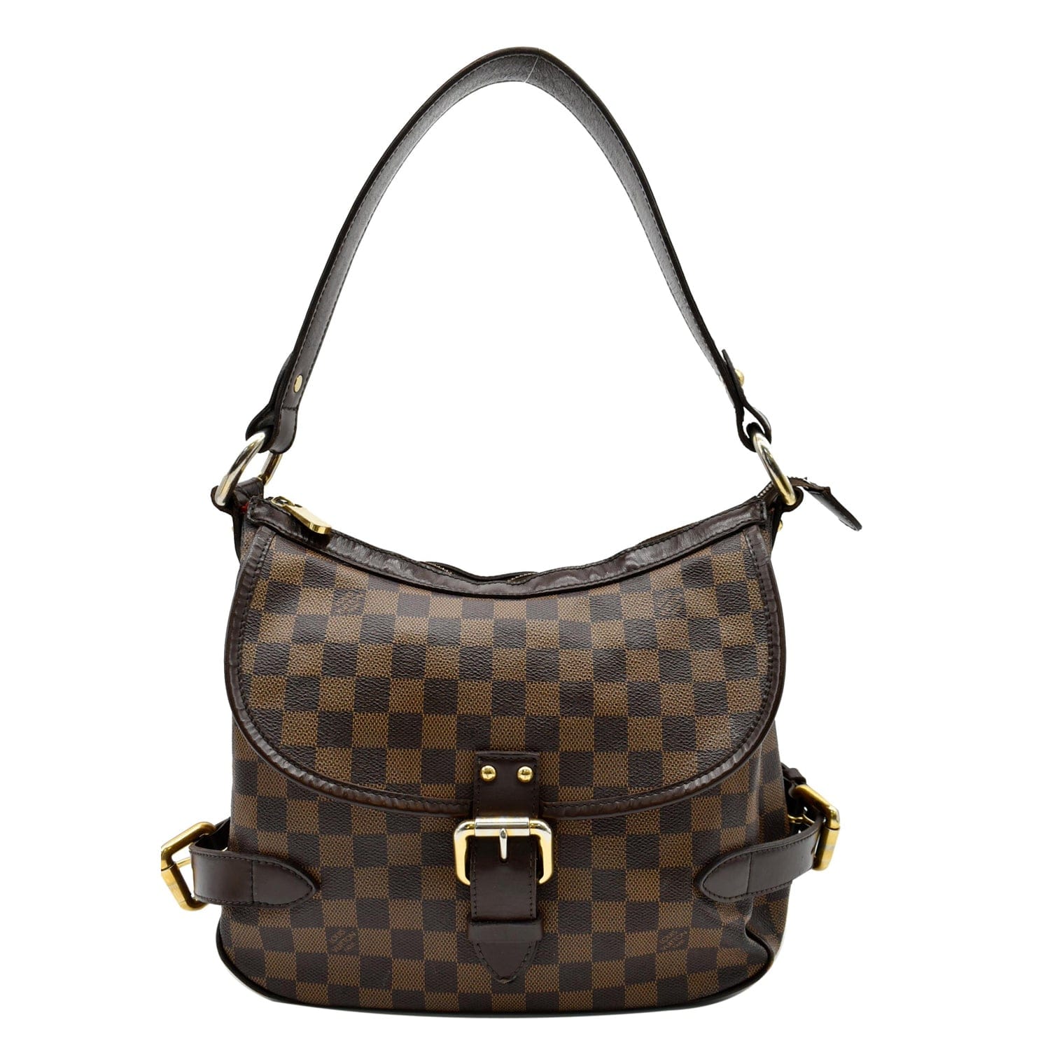 Louis Highbury Damier Ebene Shoulder Bag Brown