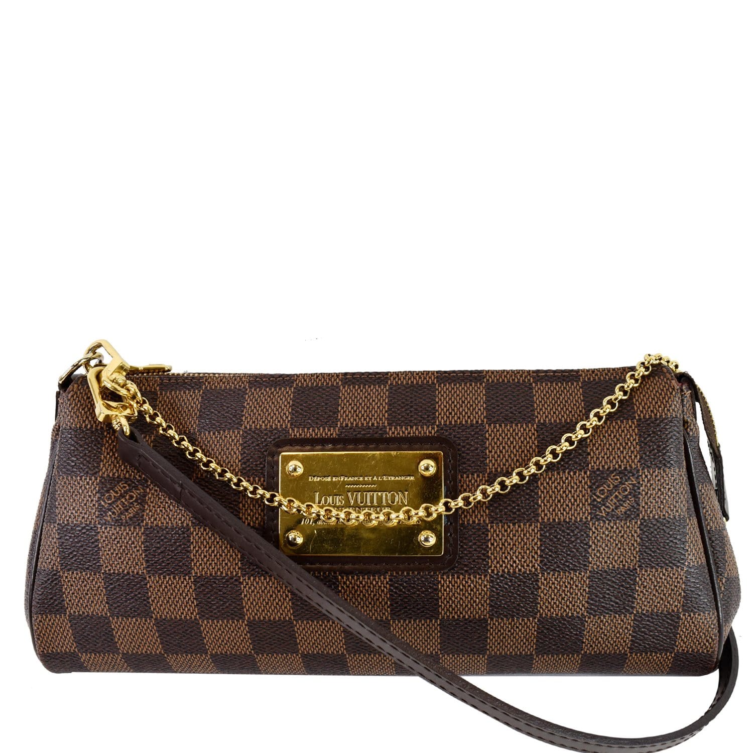 Louis Eva Damier Ebene Pochette Clutch Crossbody Crossbody Bag