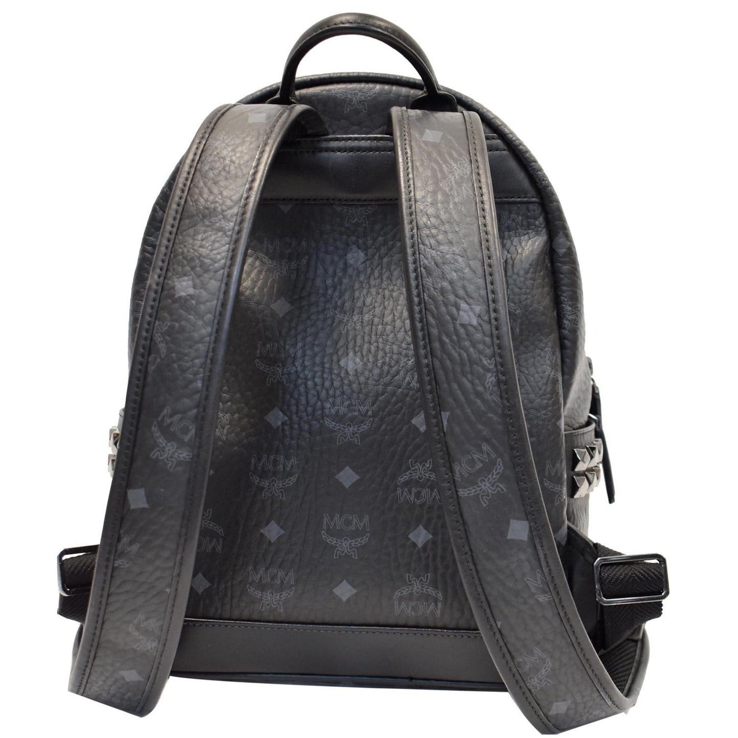 MCM Stark Classic Visetos Backpack Bag Canvas Black