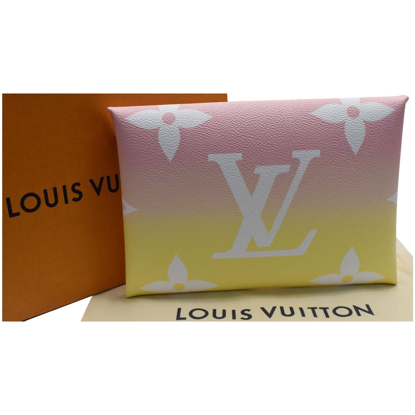 Louis By The Pool Kirigami Giant Clutch Monogram Pink Clutch Bag