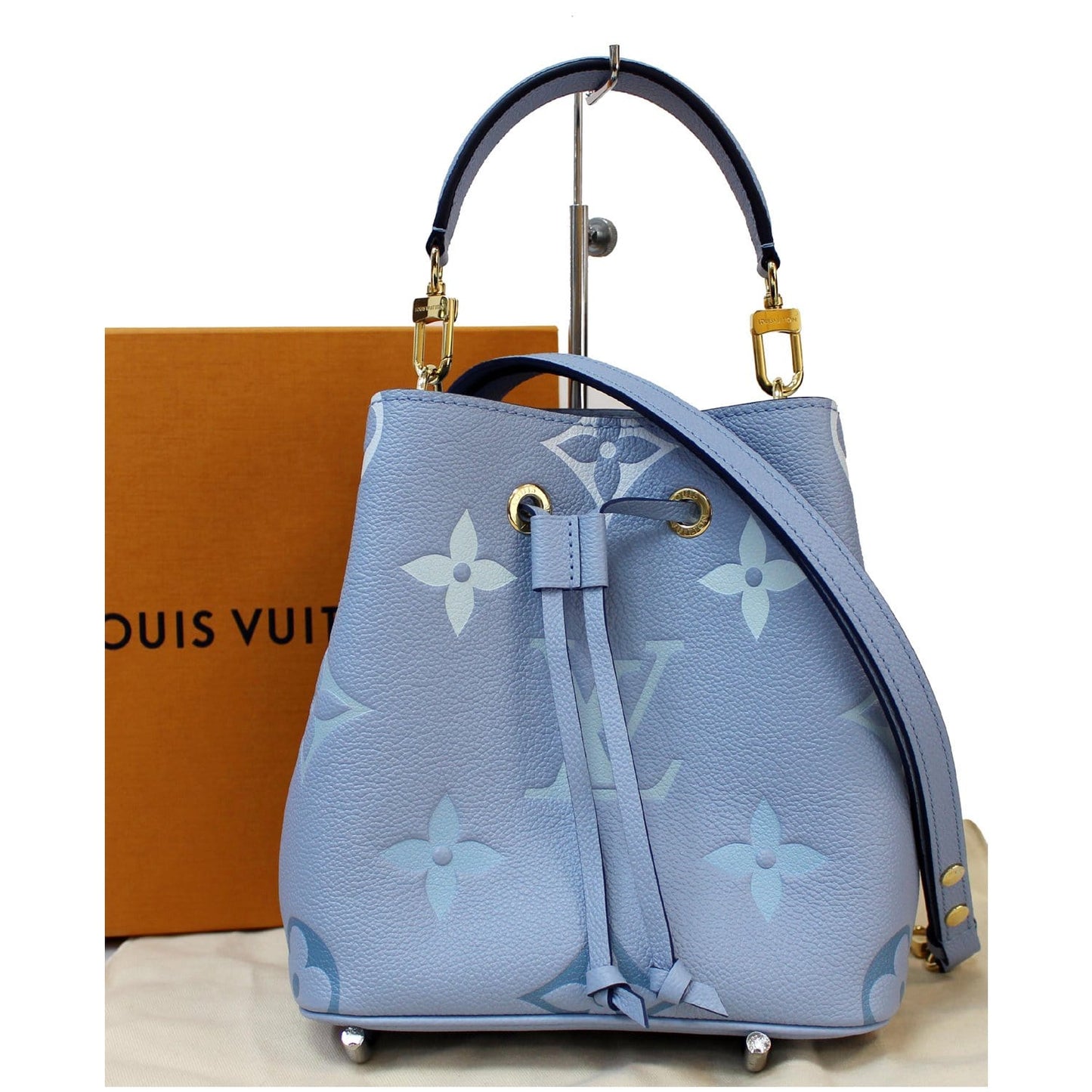 Louis Neonoe Bb Empreinte Shoulder Bag Summer Monogram Blue