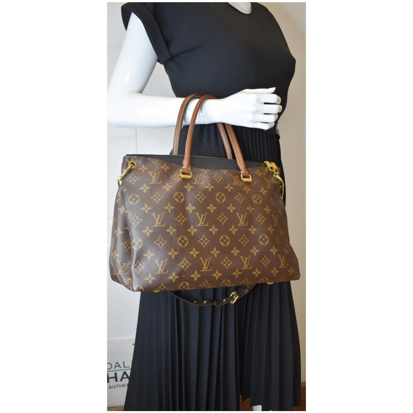 Louis Pallas 2Way Shoulder Bag Canvas Monogram Brown 5