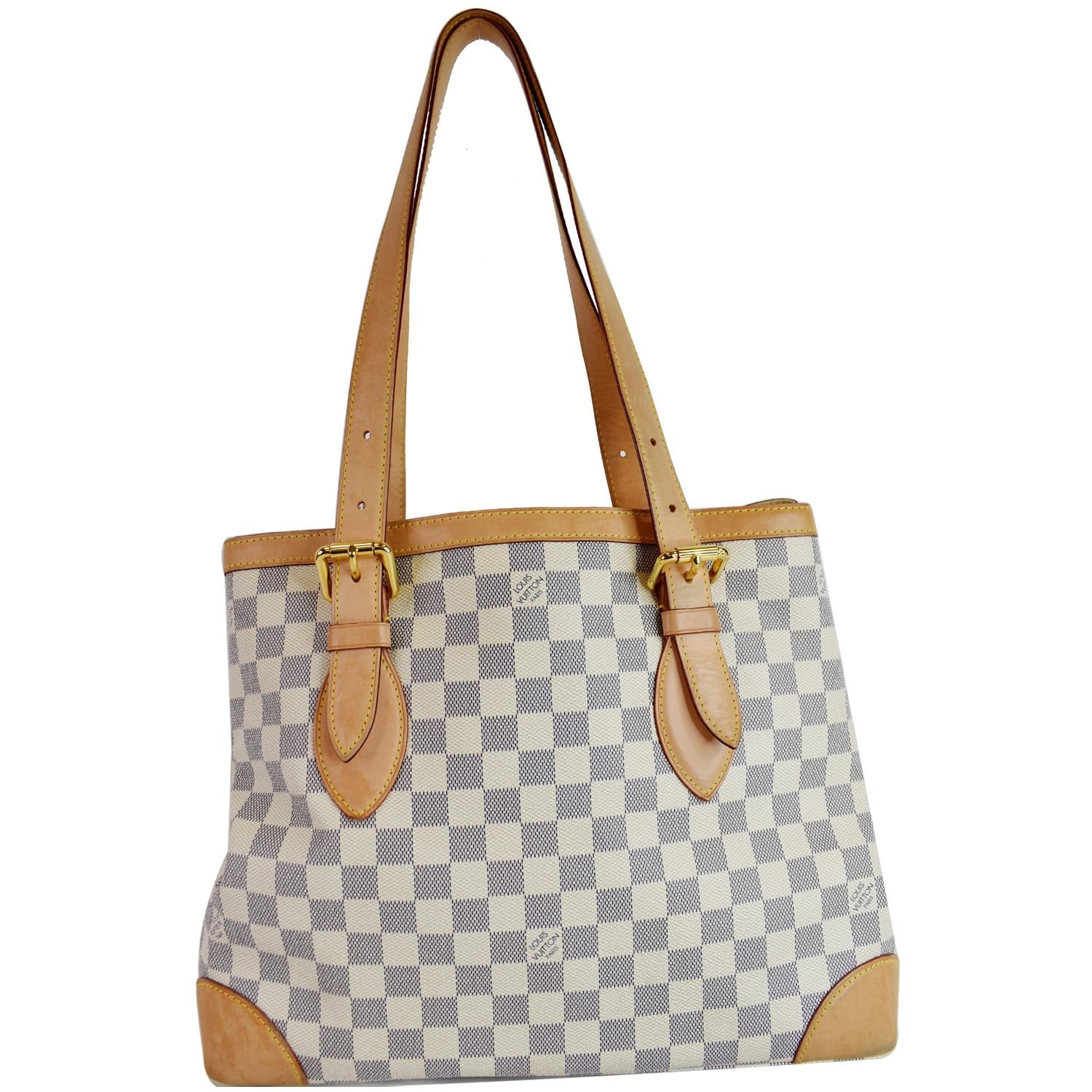 Louis Damier Azur Hampstead Mm Shoulder Bag White