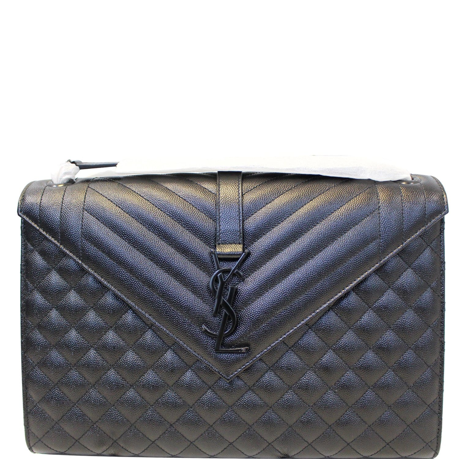 YSL Saint Laurent Saint Envelope Large Embossed Shoulder Bag Leather Matelasse