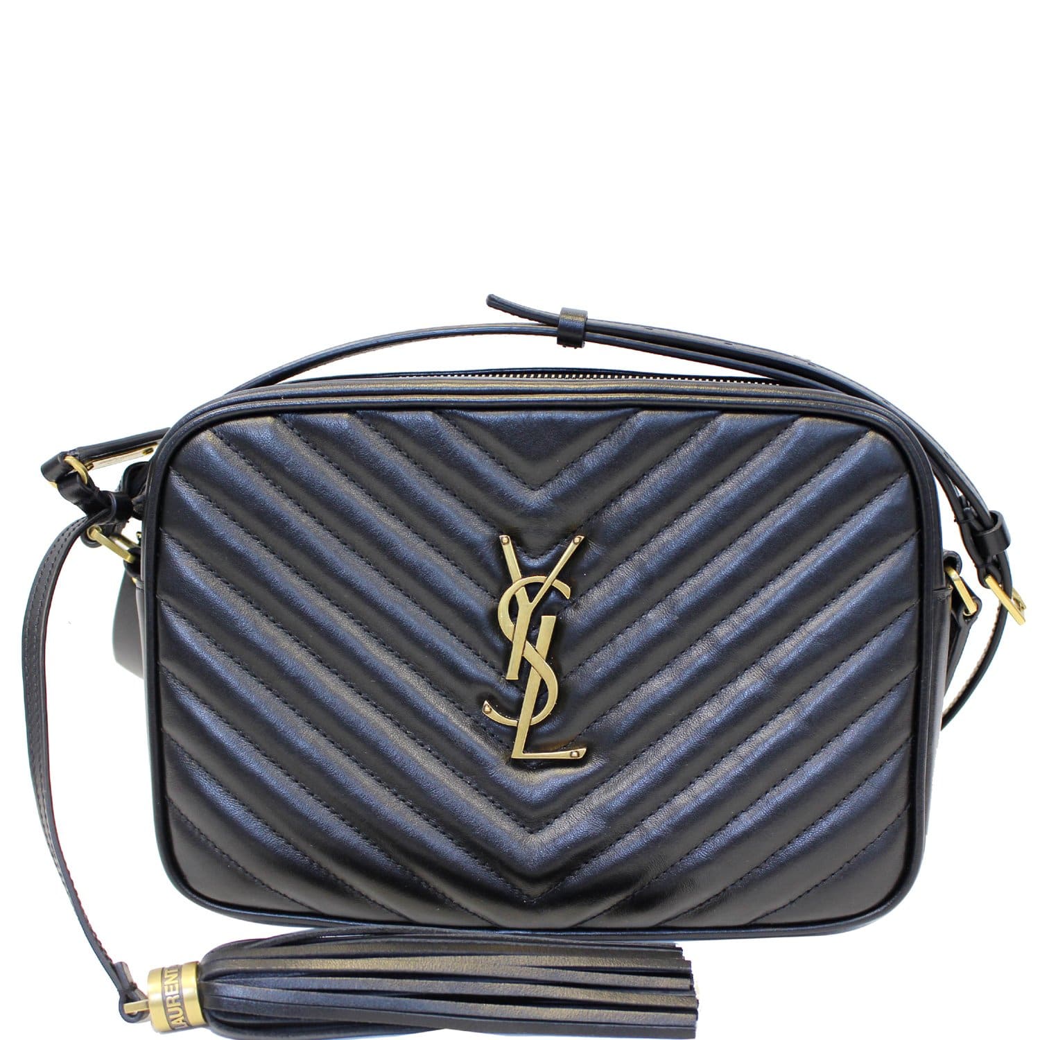 YSL Saint Laurent Saint Laurent Camera Crossbody Bag Leather Black