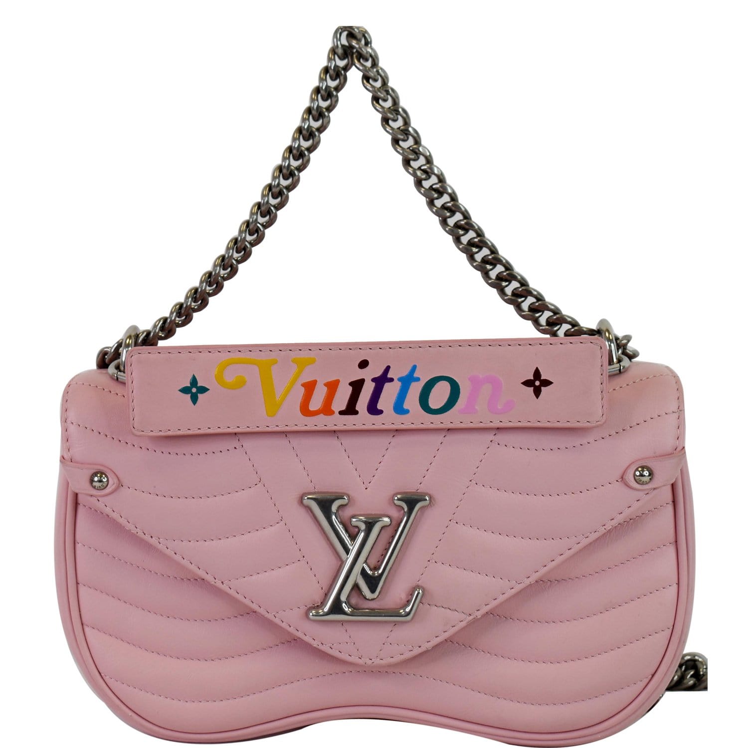 Louis New Wave Mm Calfskin Shoulder Bag Leather Pink