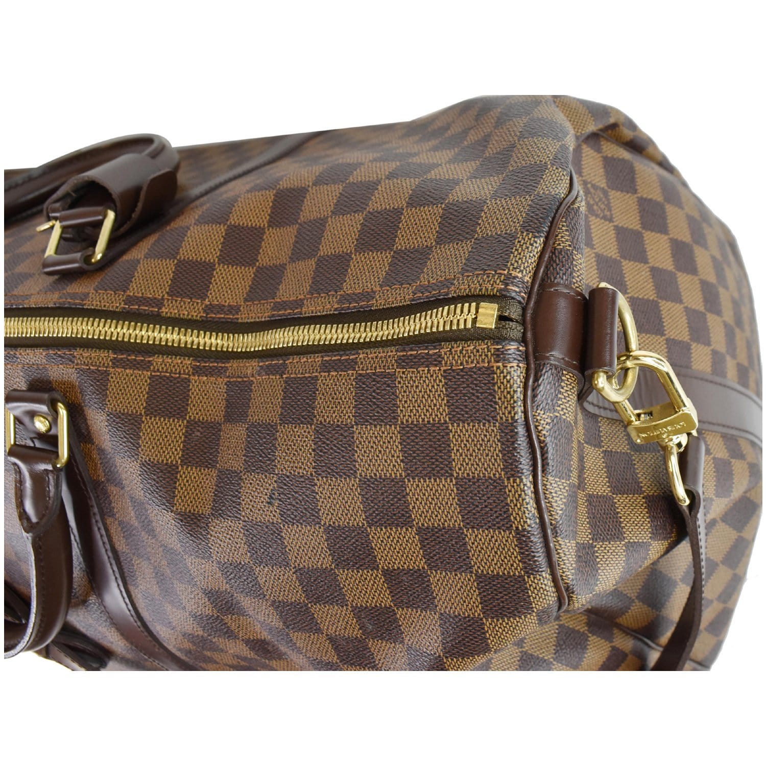 Louis Keepall Bandouliere Damier Ebene Travel Bag Brown Brown 1