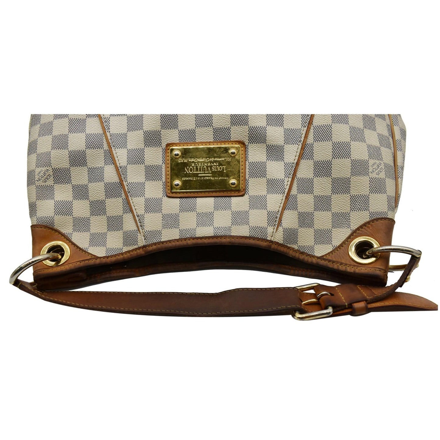 Louis Galliera Pm Damier Azur Shoulder Tote White Shoulder Bag