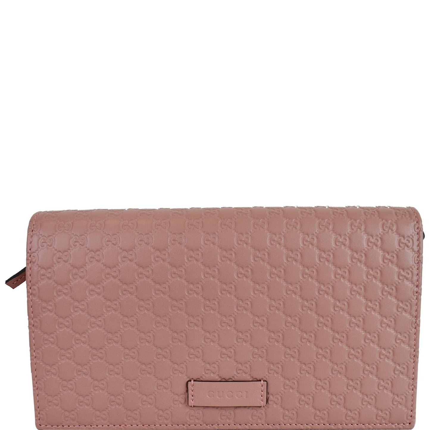 Gucci Micro ssima Crossbody Wallet Leather Pink Crossbody Bag