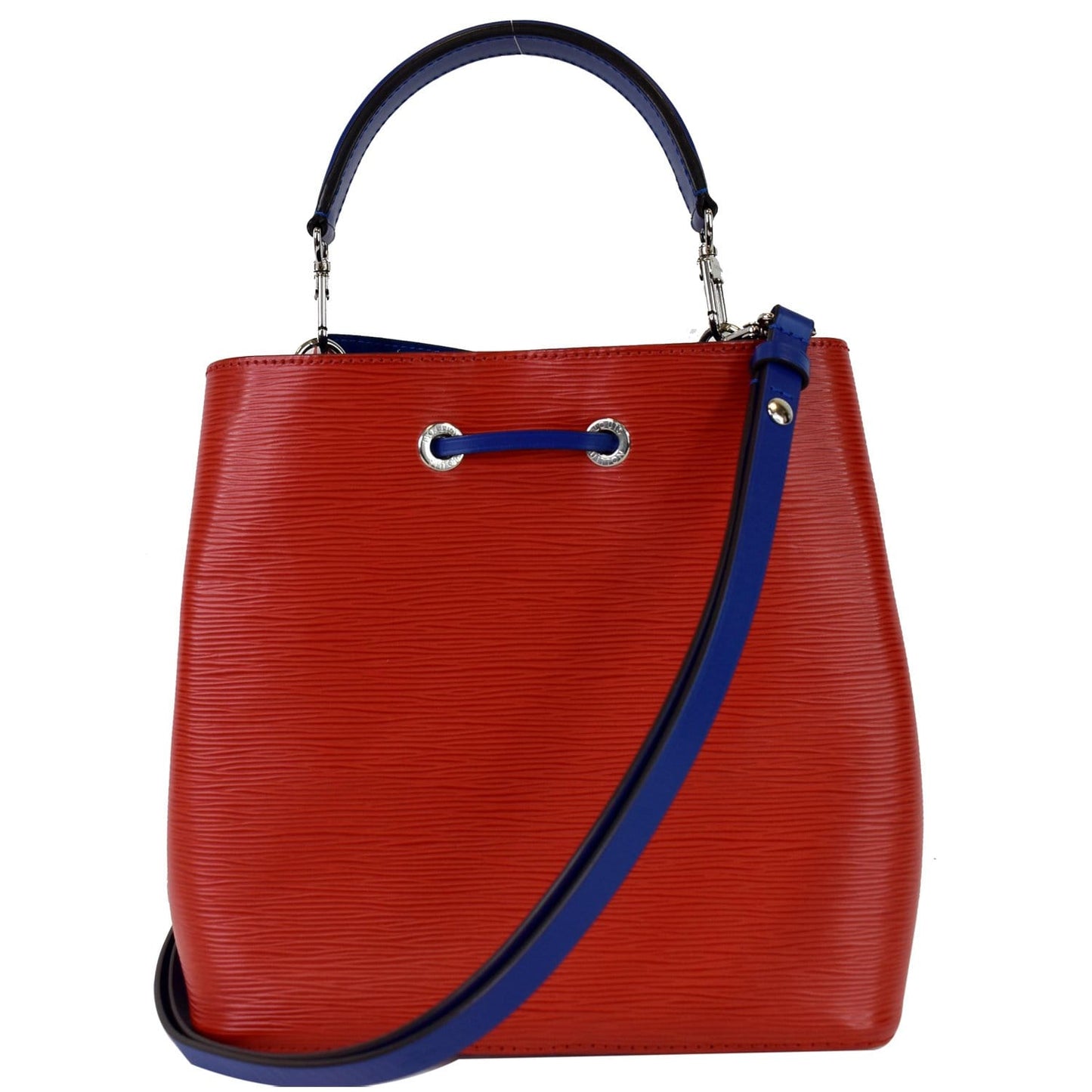 Louis Neonoe Epi Shoulder Bag Coquelicot Leather