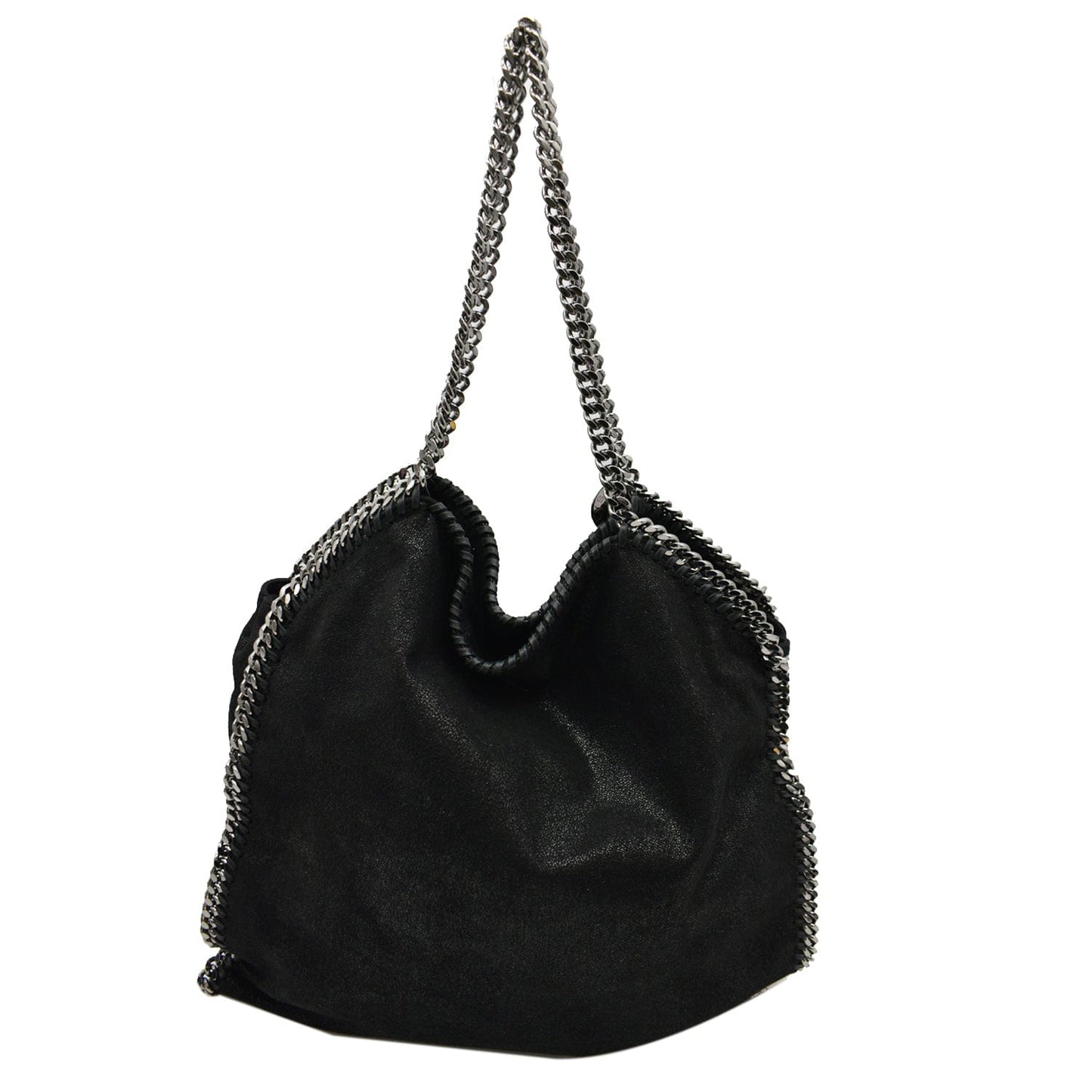 Falabella Faux Chain Shoulder Bag Leather Black