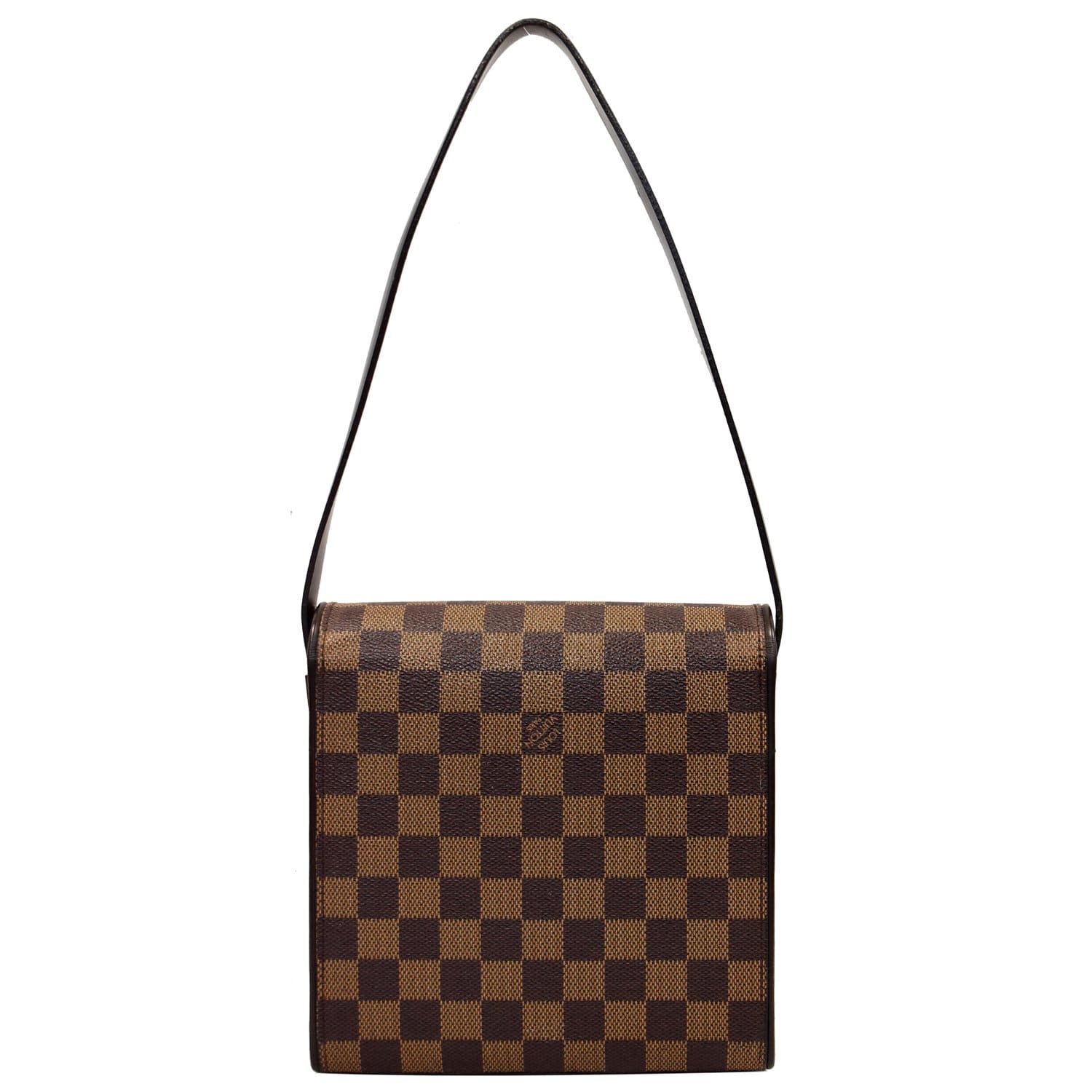 Louis Tribeca Damier Ebene Shoulder Bag Brown Mini