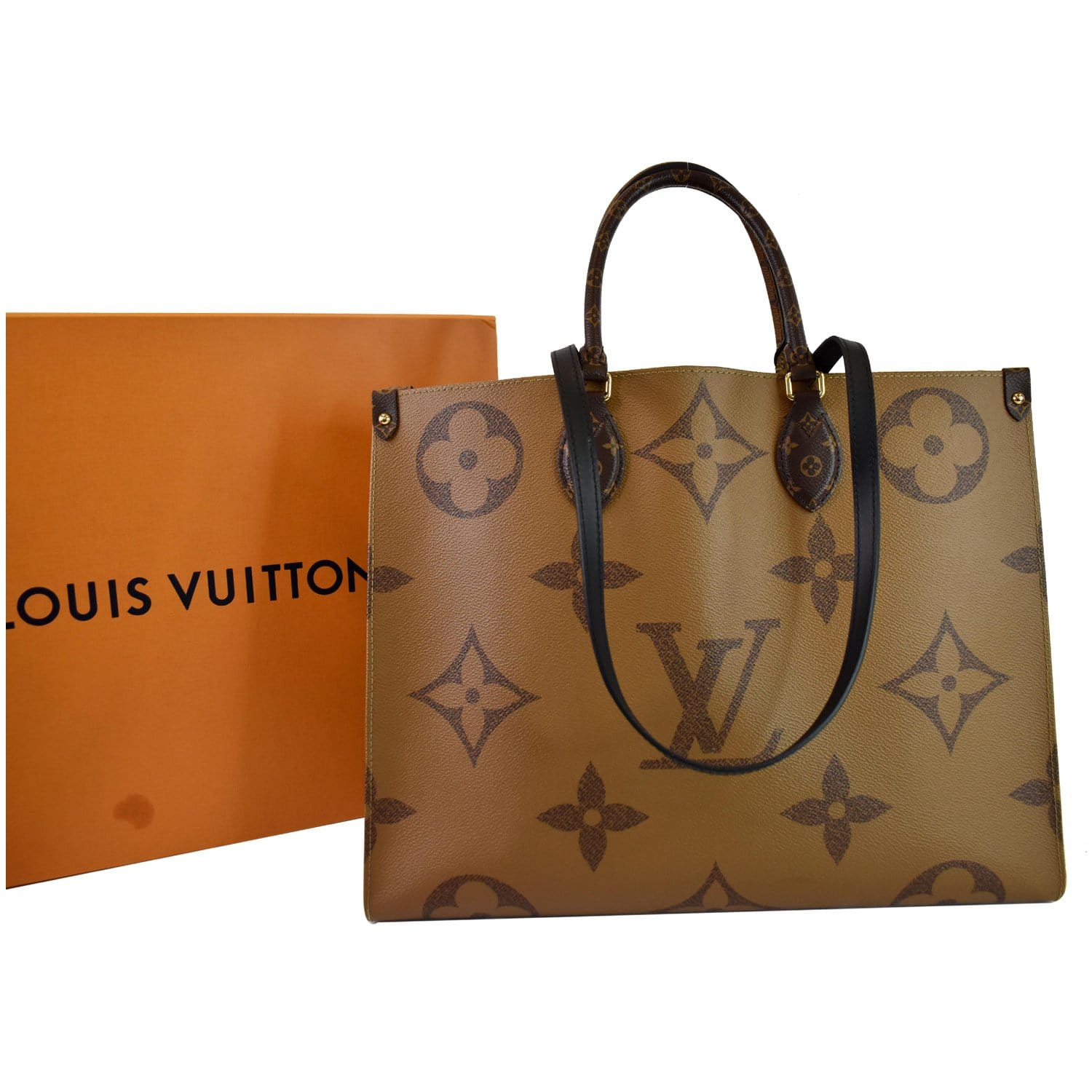 Louis Onthego Gm Reverse Giant Tote Shoulder Canvas Monogram Shoulder Bag