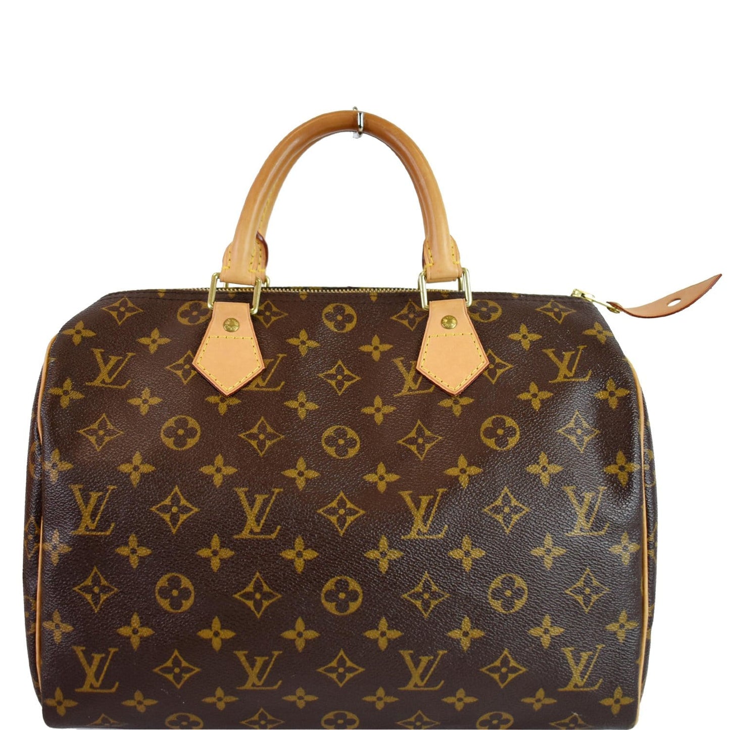 Louis Speedy Satchel Bag Canvas Monogram Travel Bag Brown 3