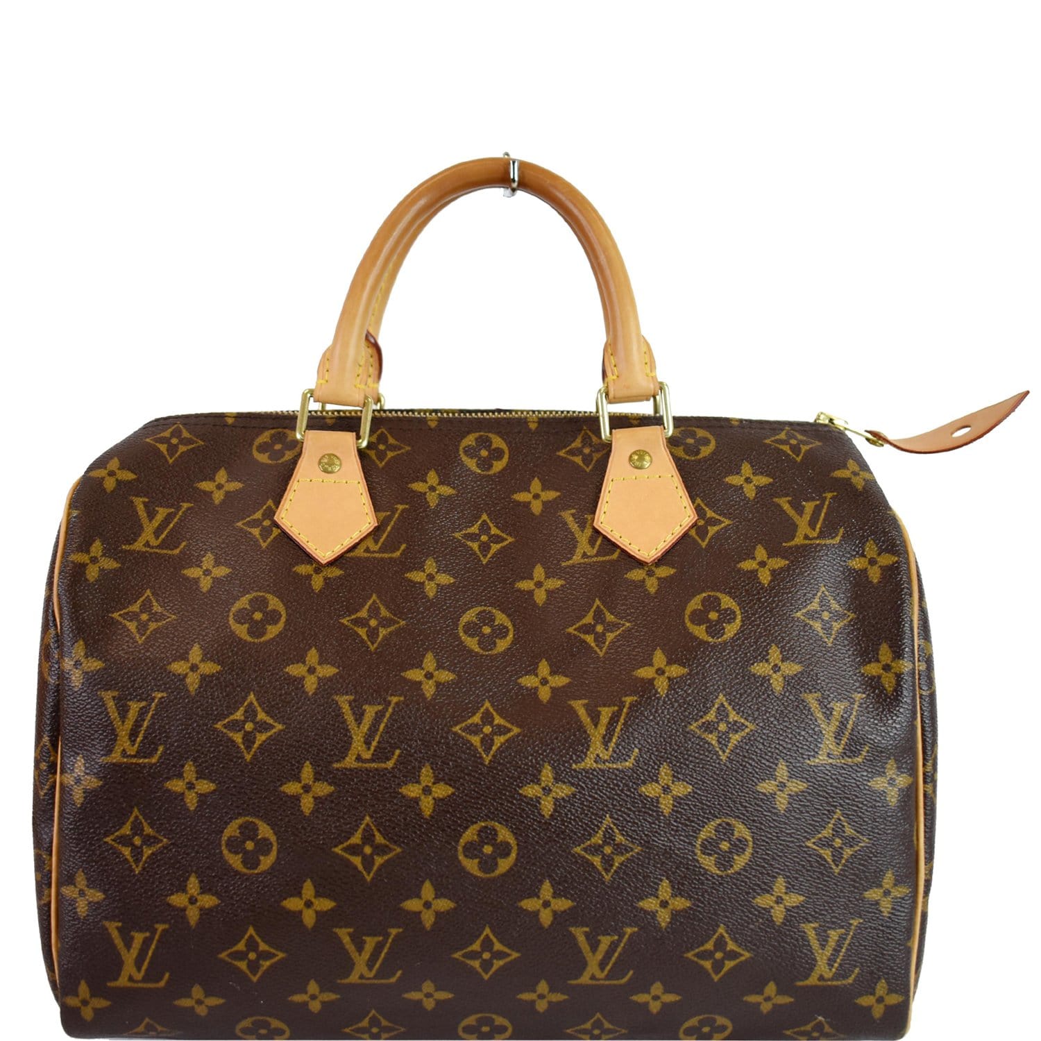 Louis Speedy Satchel Bag Canvas Monogram Travel Bag Brown 3