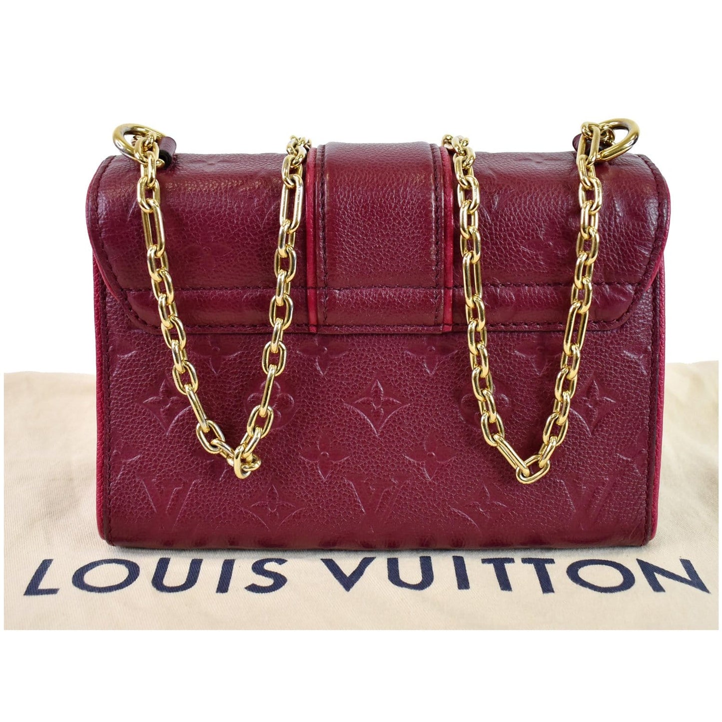 Louis Saint Sulpice Pm Empreinte Crossbody Bag Leather Bag Maroon