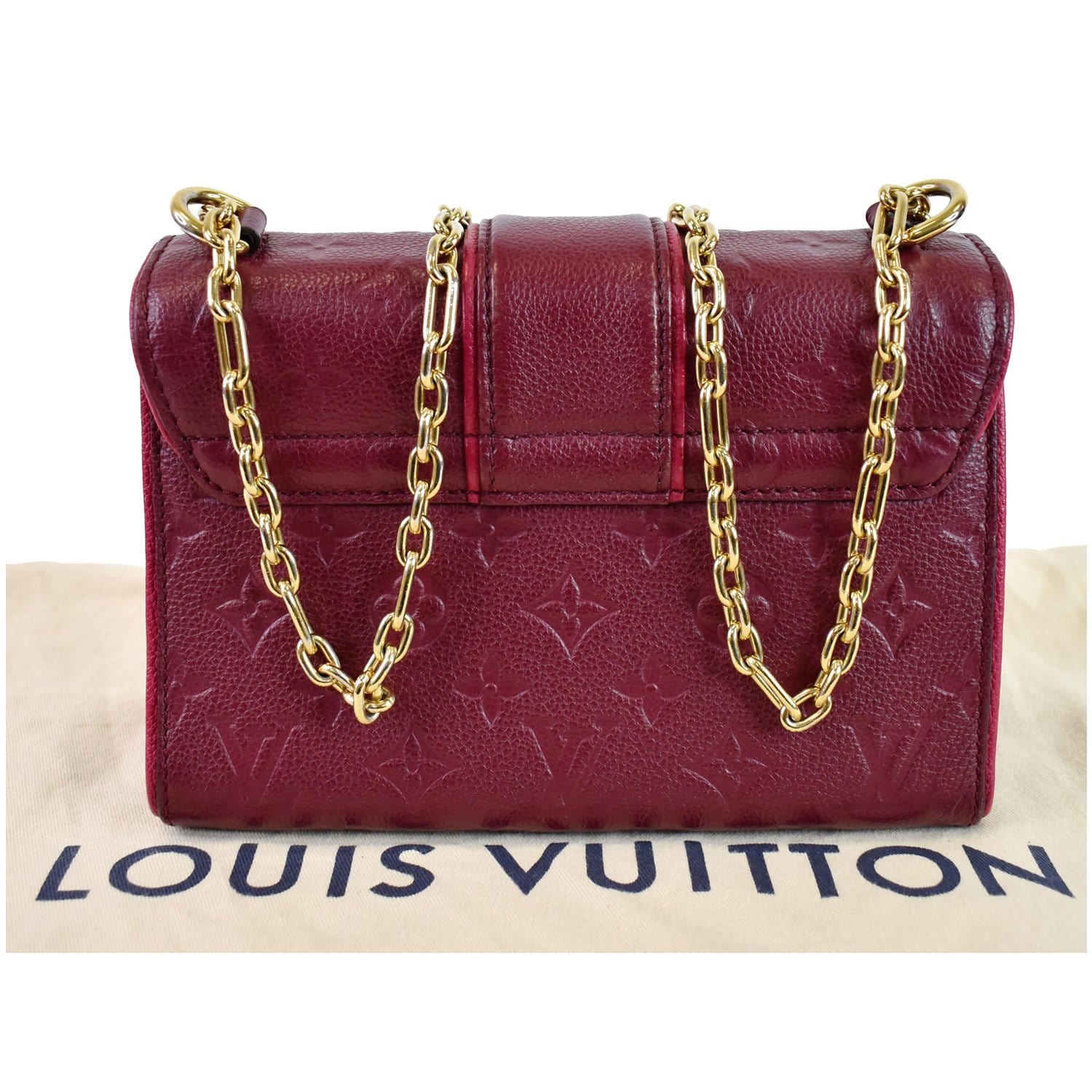 Louis Saint Sulpice Pm Empreinte Crossbody Bag Leather Bag Maroon