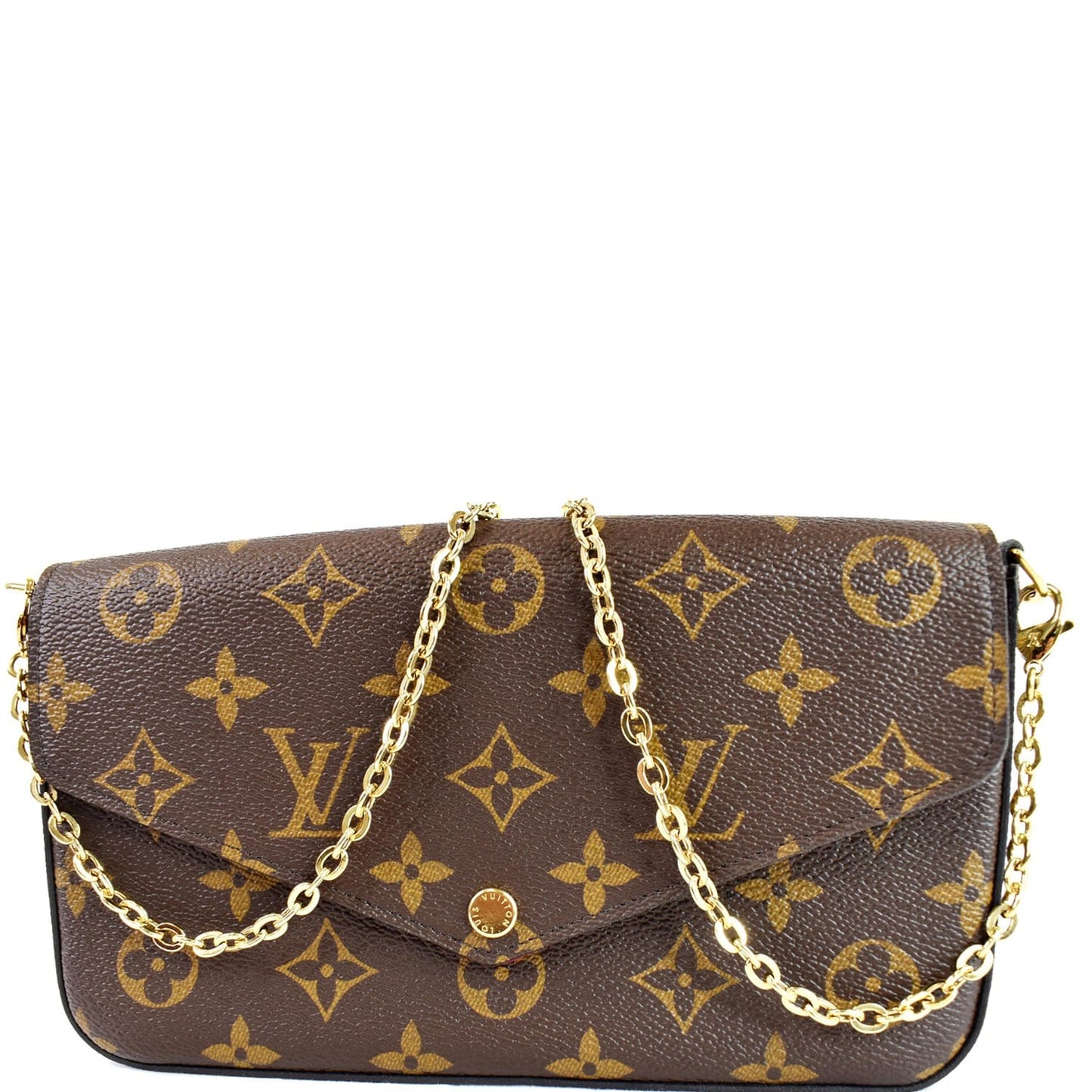 Louis Pochette Felicie Crossbody Bag Canvas Monogram Brown 3