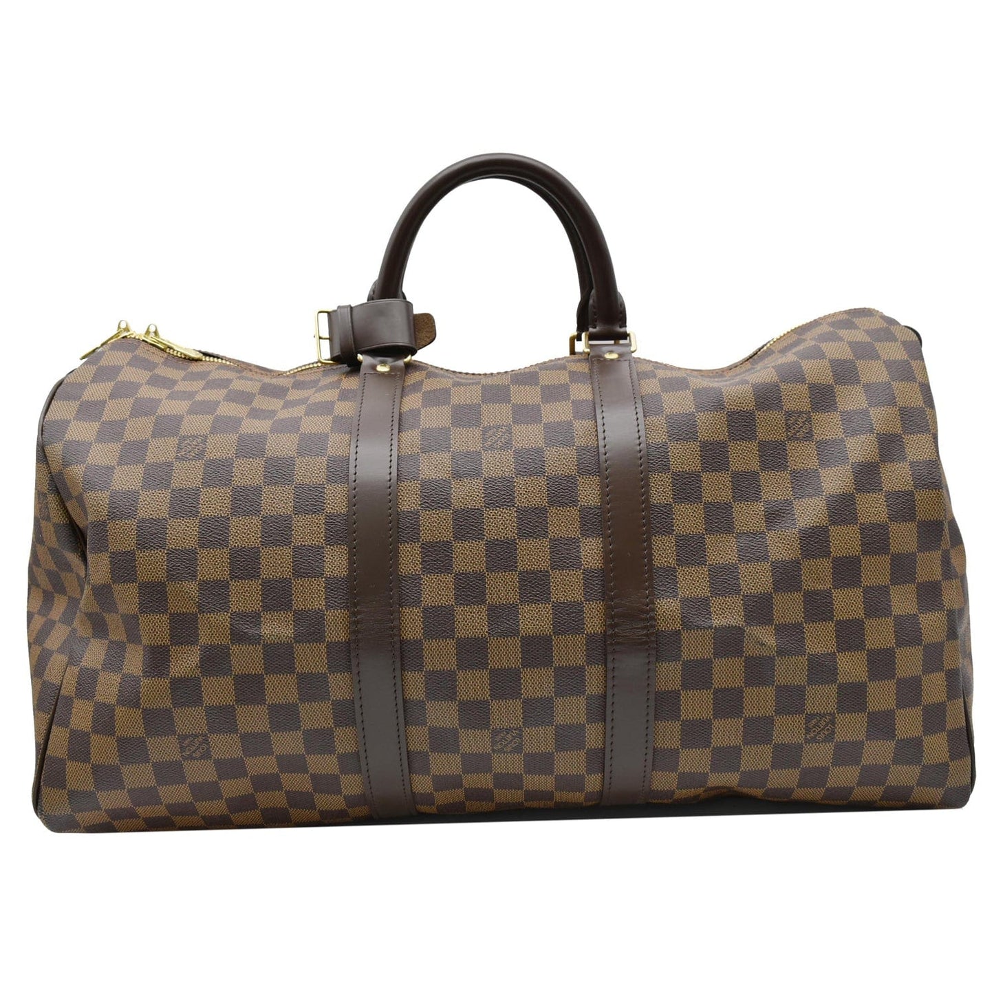 Louis Keepall Damier Ebene Travel Bag Brown