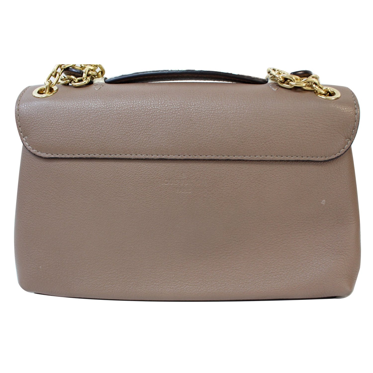 Louis Python Very Shoulder Bag Taupe Leather Chain