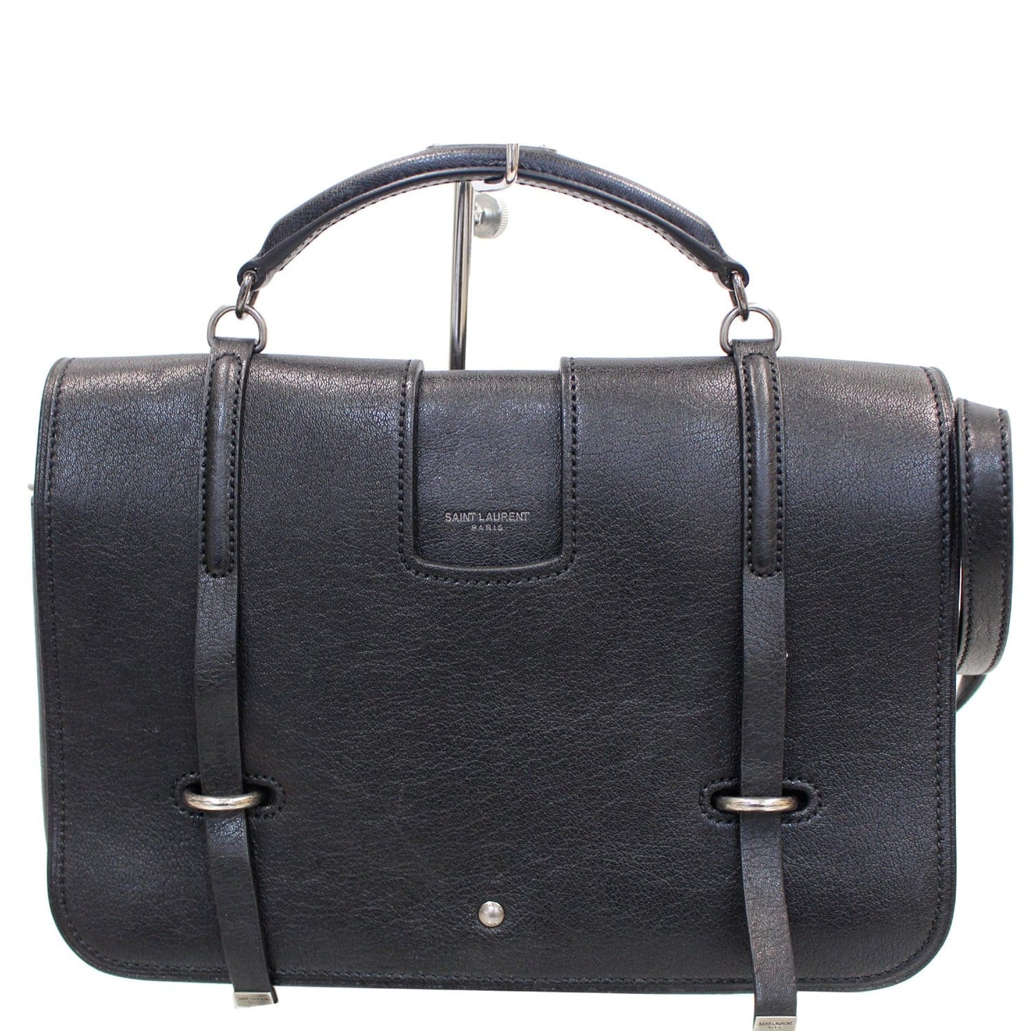 YSL Saint Laurent Saint Charlotte Messenger Bag Leather Black Travel Bag
