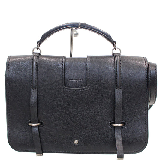 YSL Saint Laurent Saint Charlotte Messenger Bag Leather Black Travel Bag