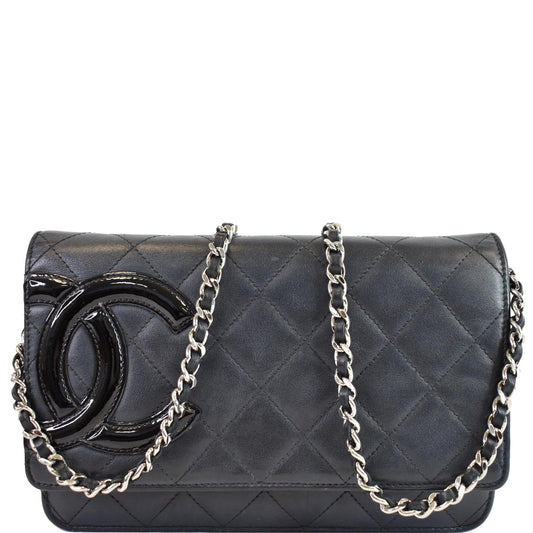 Chanel Cambon Ligne Woc Clutch Bag Leather Quilted Crossbody Bag