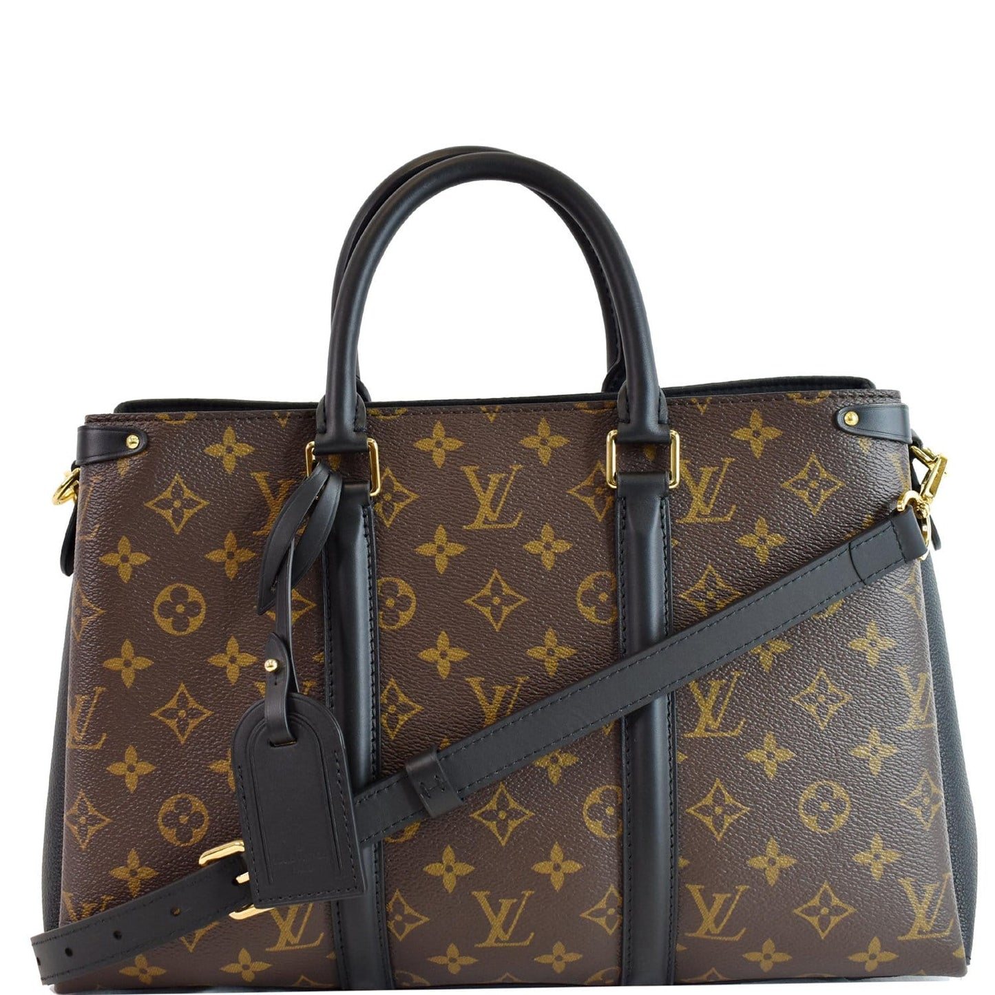 Louis Soufflot Mm Shoulder Bag Canvas Monogram Bag Black