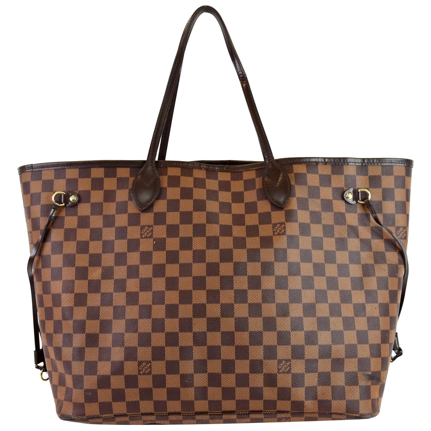 Louis Neverfull Gm Damier Ebene Tote Bag Brown Bag Brown
