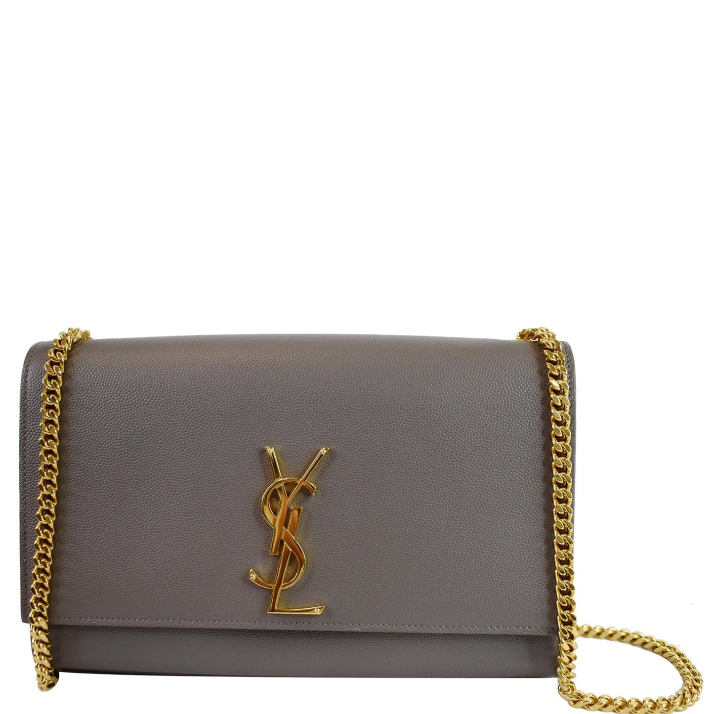 YSL Saint Laurent Saint Kate Crossbody Bag Grey Leather Medium