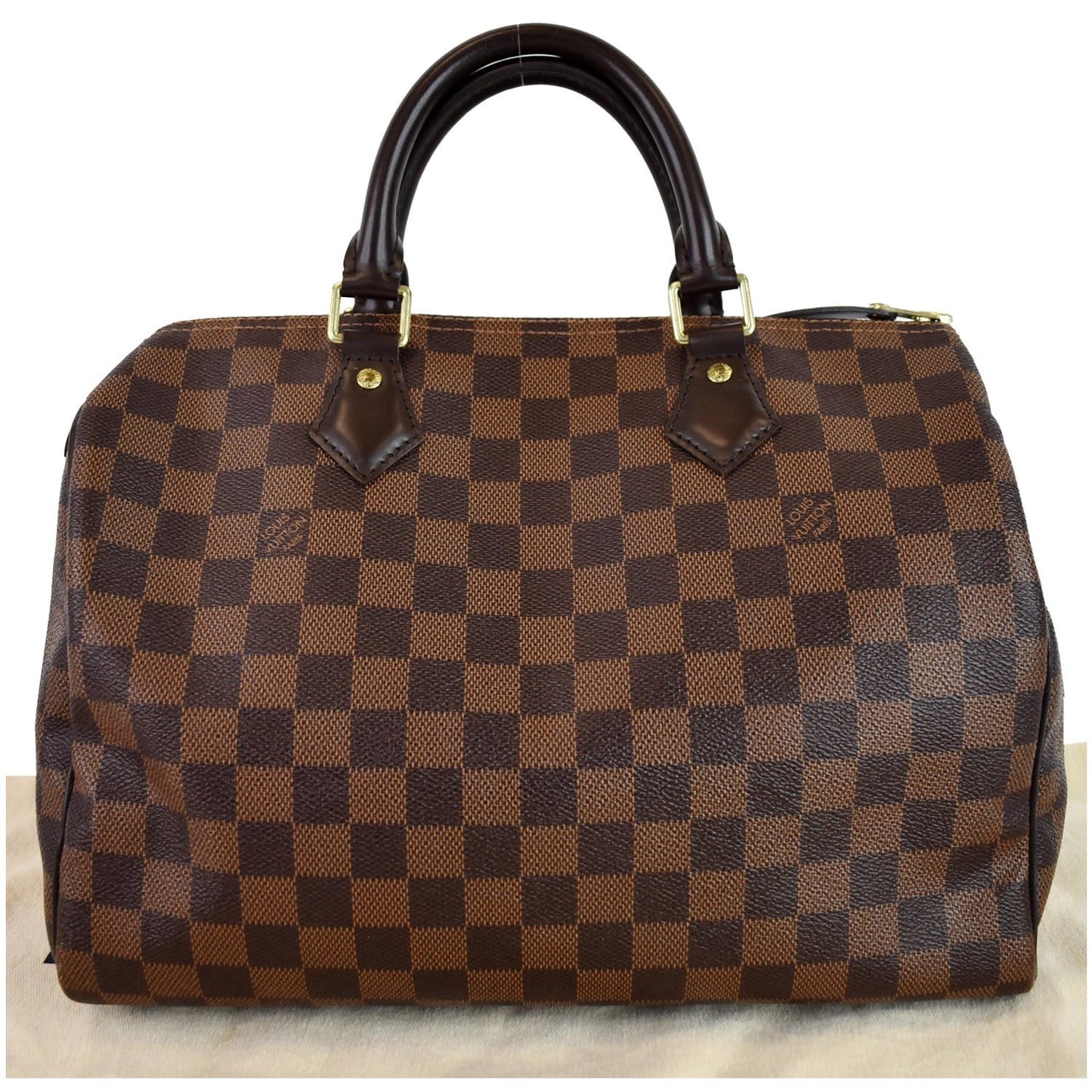 Louis Speedy Damier Ebene Satchel Bag Brown Travel Bag