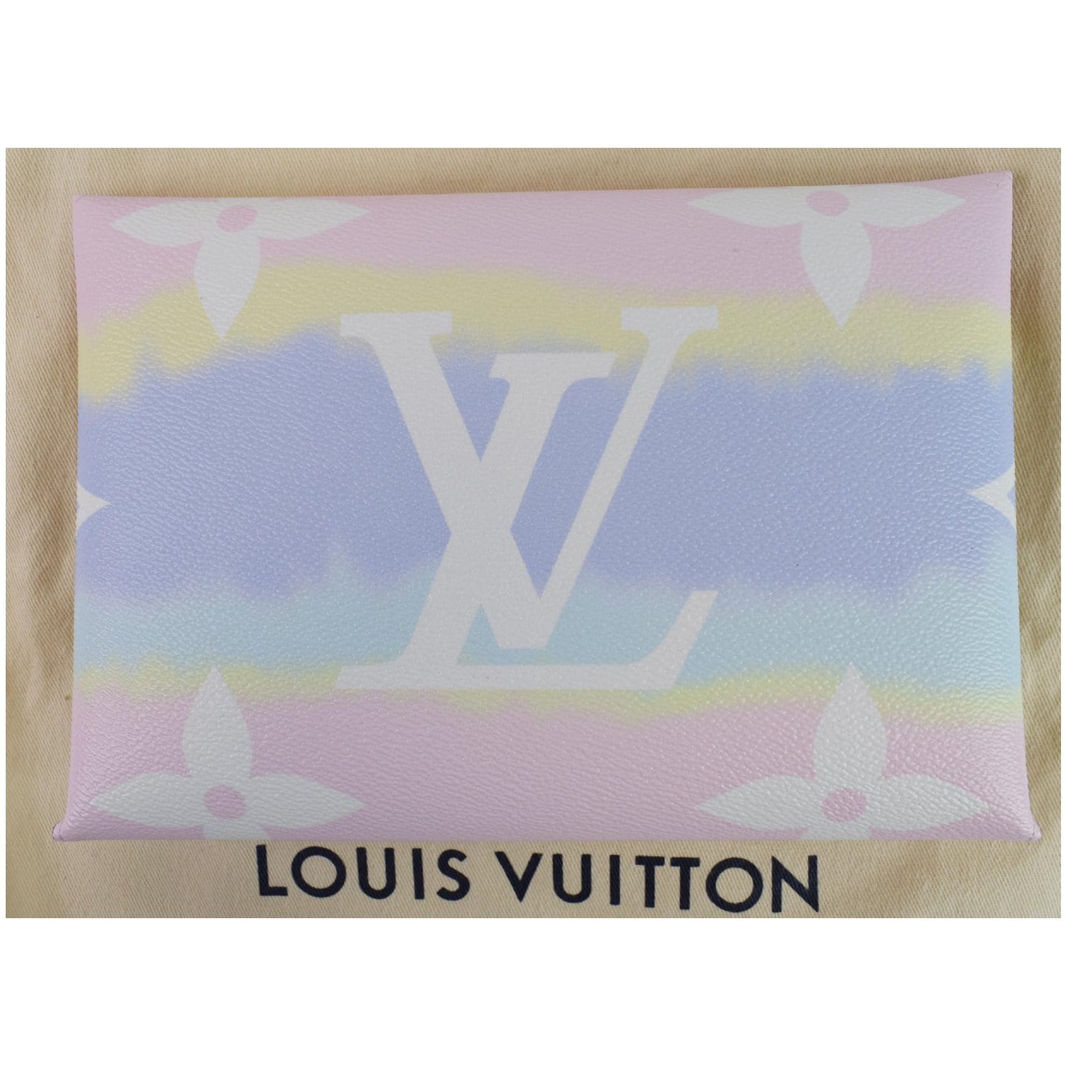 Louis Kirigami Pochette Escale Clutch Pastel Monogram Large Clutch Bag